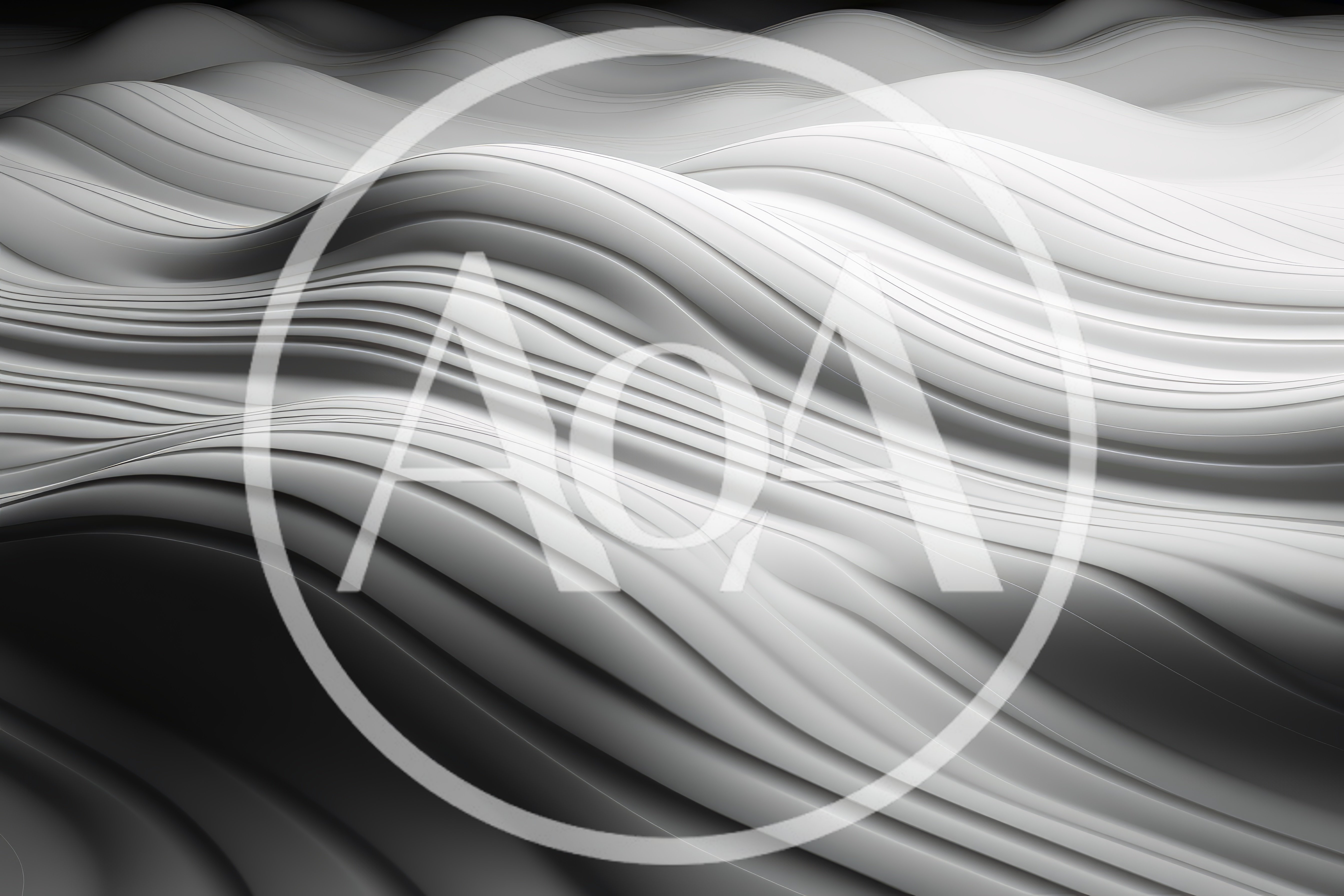 Abstract Monochrome Wavy 3D Surface Background