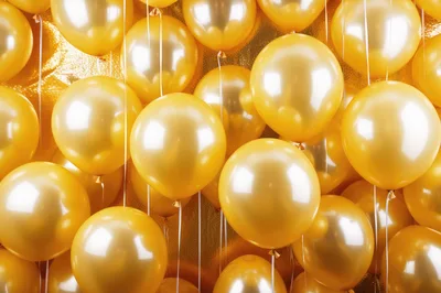 Festive Golden Balloons Background