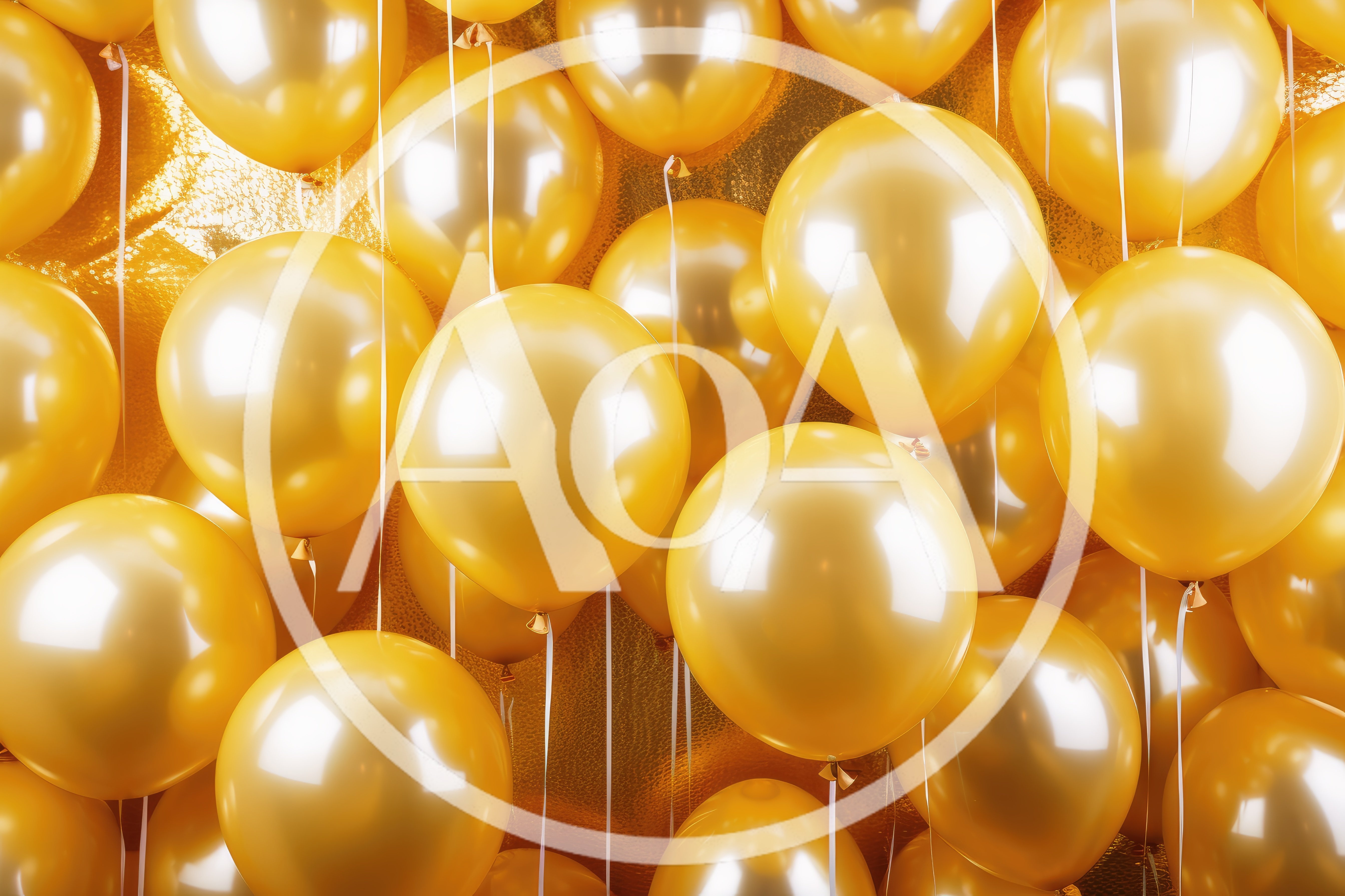 Festive Golden Balloons Background