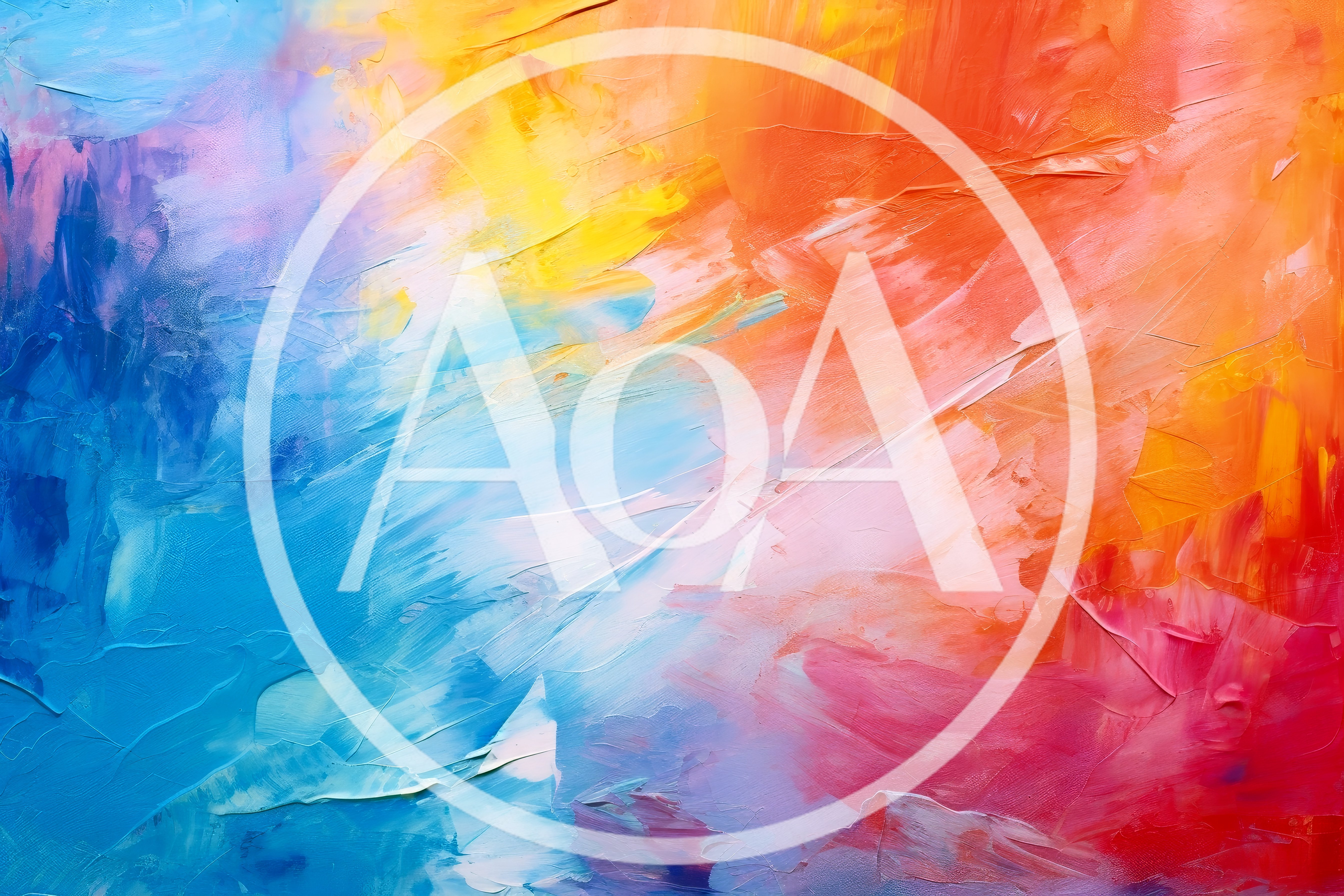 Abstract Oil Painting With Vibrant Color Blending