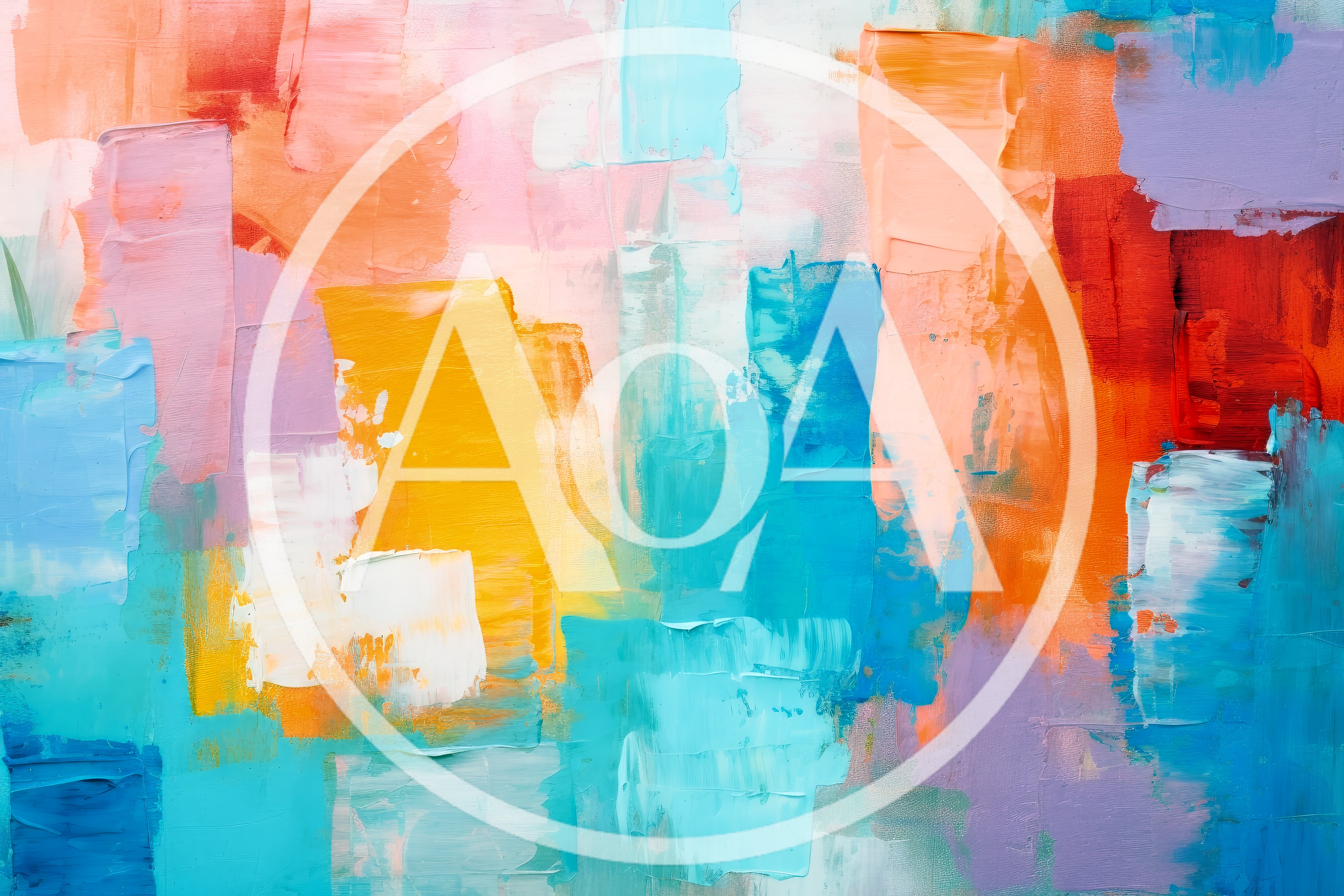 Abstract Oil Painting With Vibrant Textured Brushstrokes