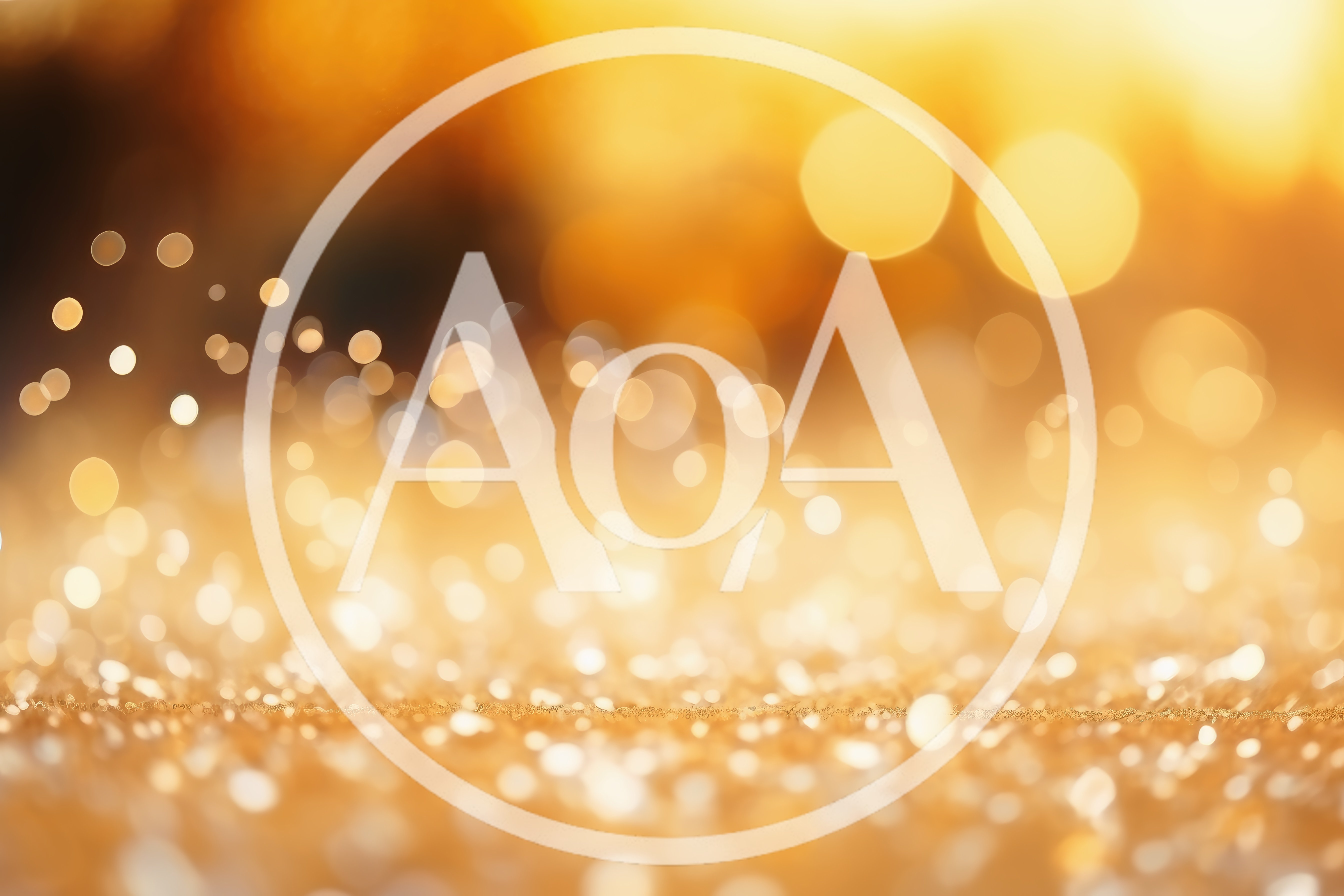 Golden Glittering Bokeh Background With Soft Light