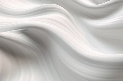 Abstract White Wavy Silk Fabric Background