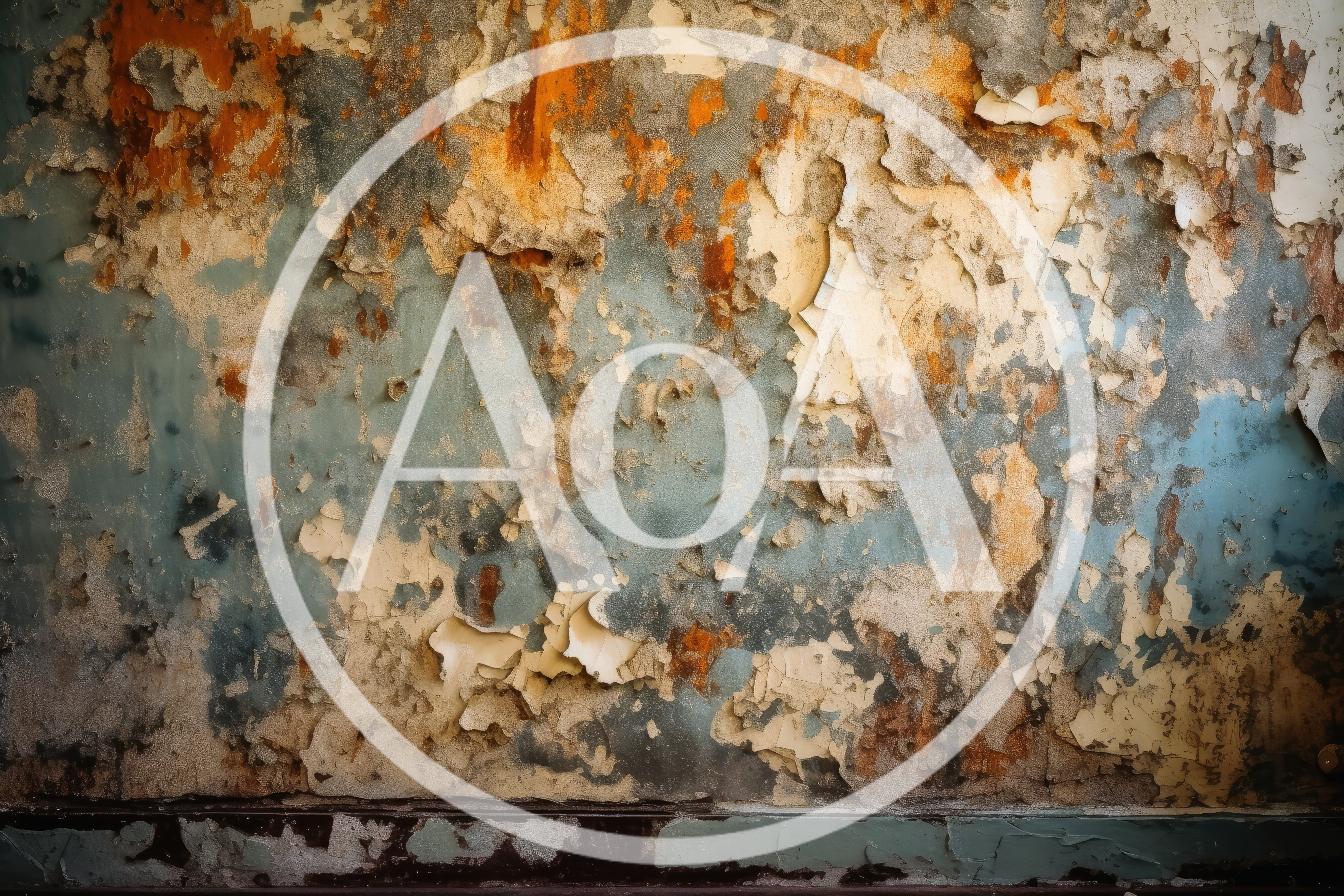 Distressed Wall With Peeling Paint And Texture