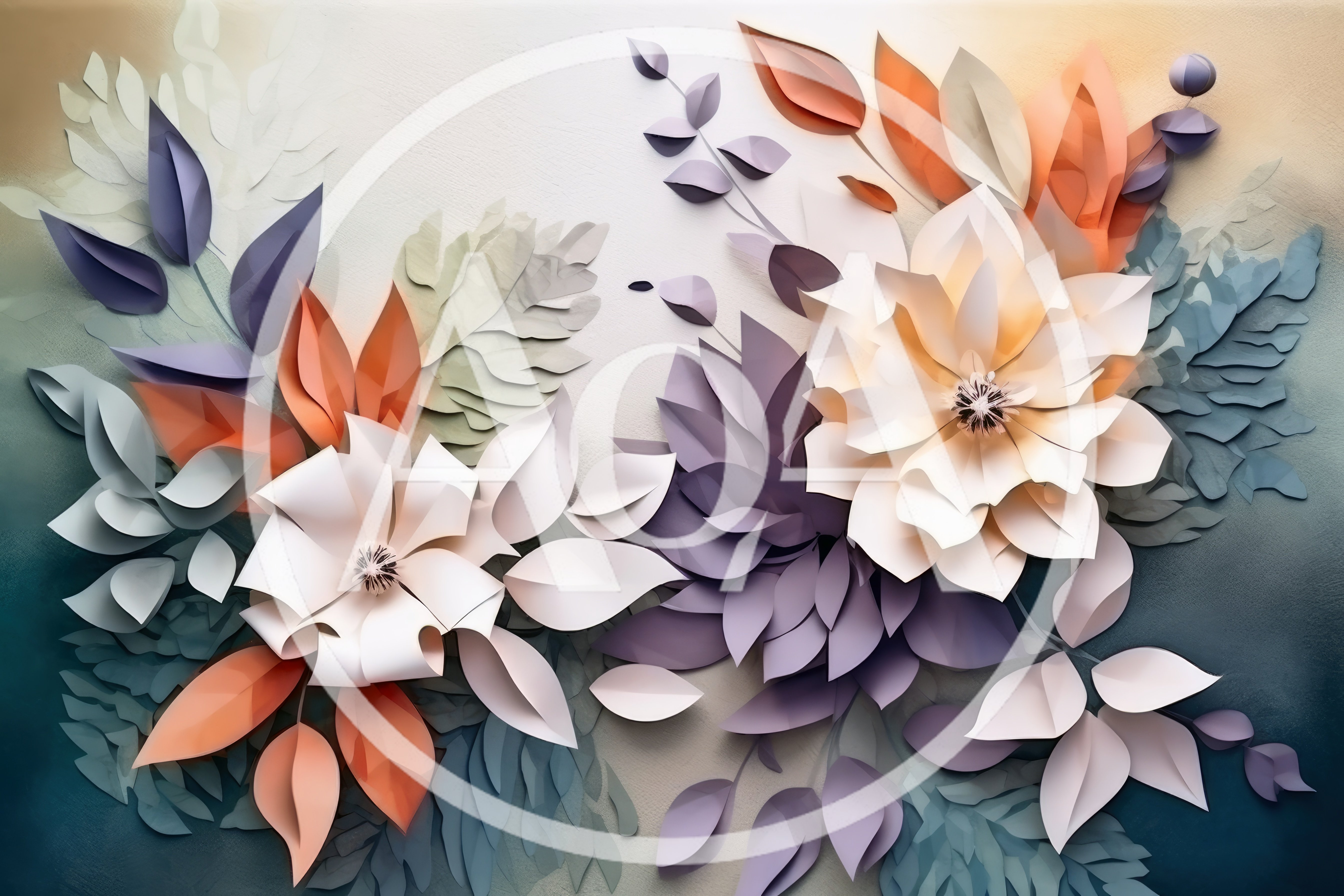 Paper Craft Floral Arrangement With Soft Pastel Tones