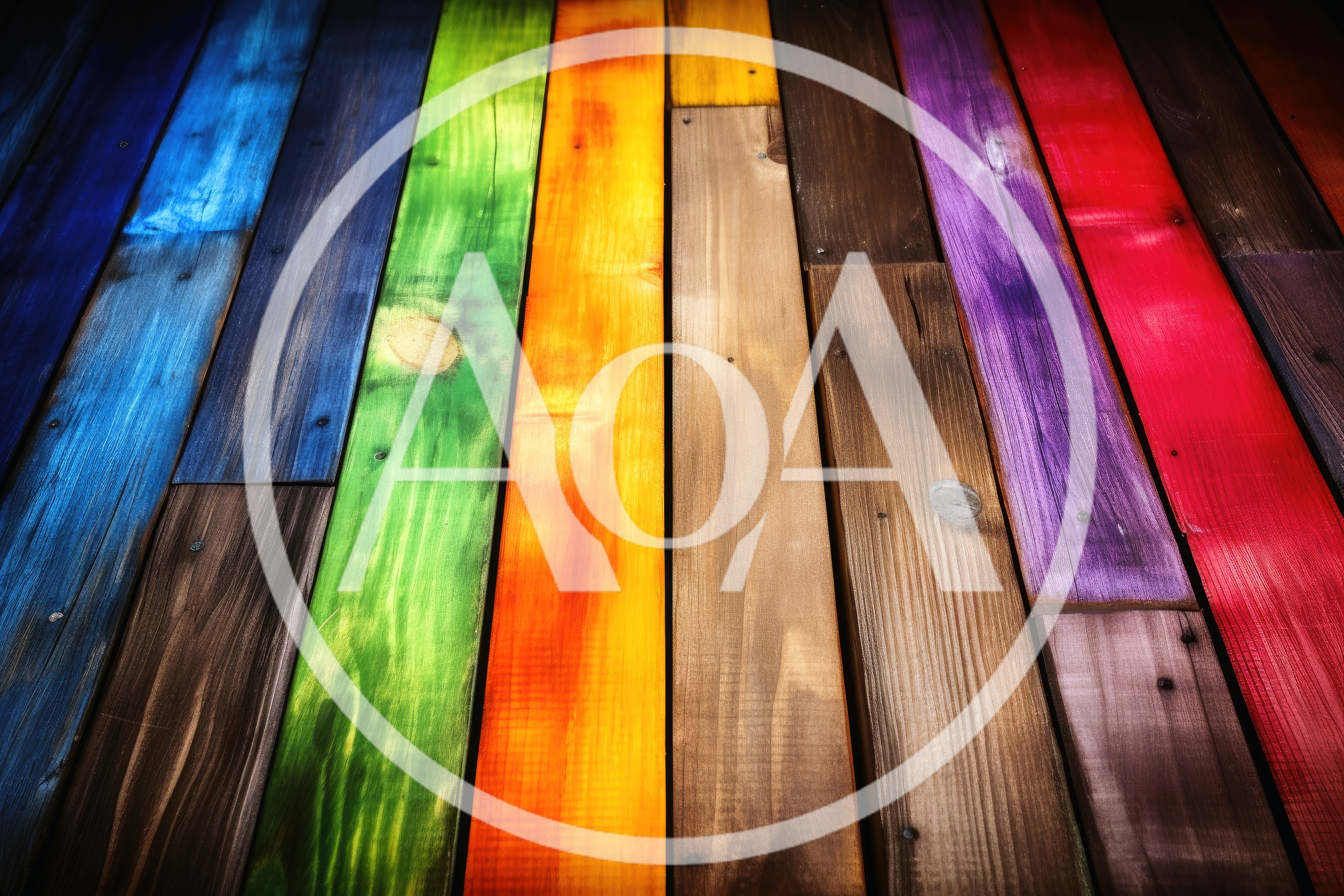 Multicolor Painted Wooden Planks Background