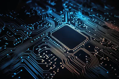 Close Up Of A Digital Circuit Board Processor