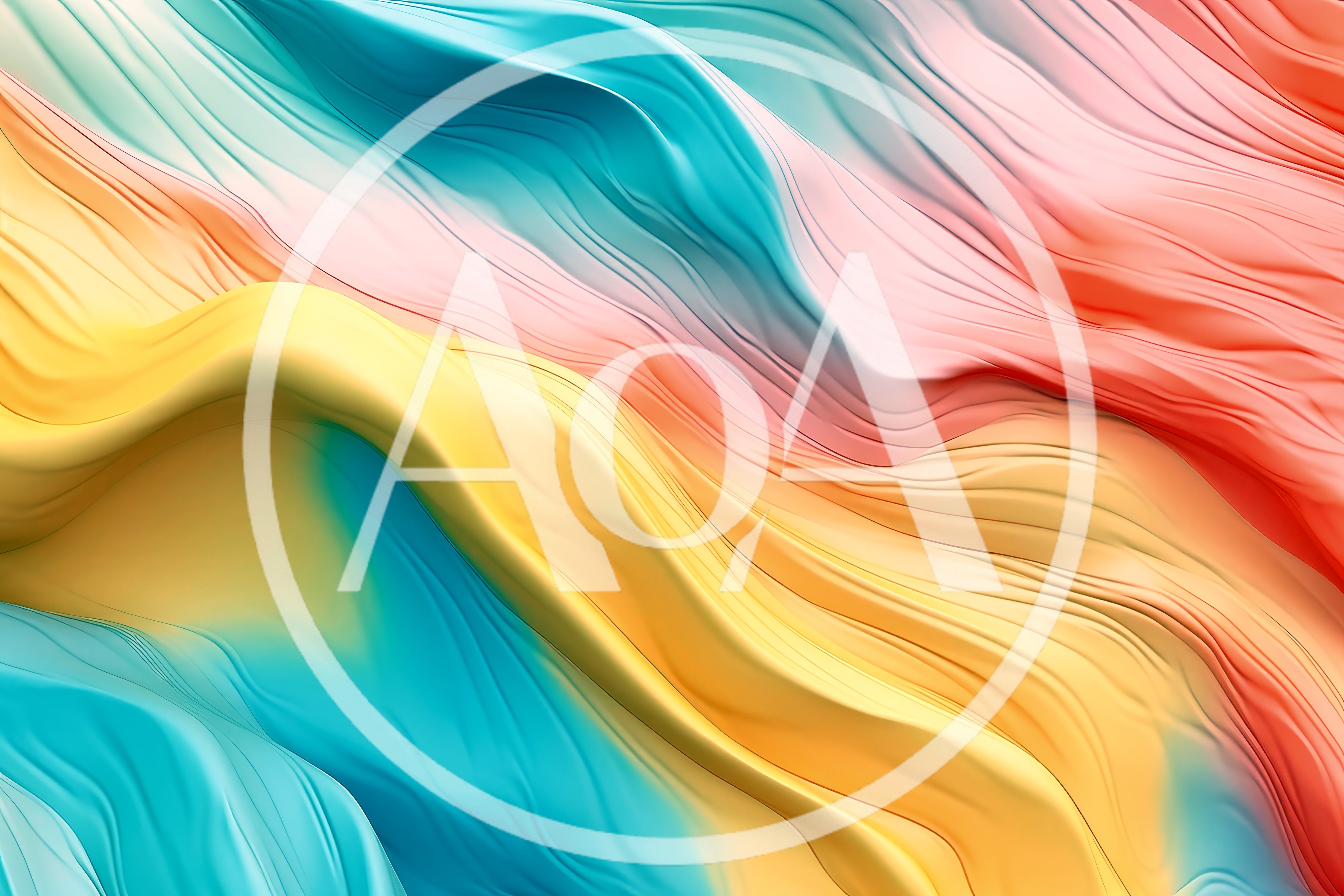 Abstract Flowing Waves Of Vibrant Colorful Fabric