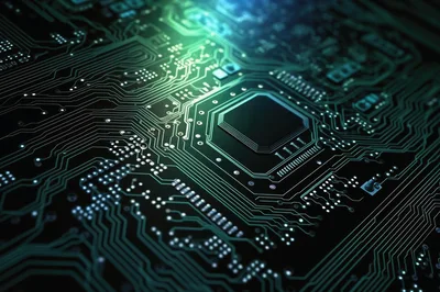 Close Up Of A Computer Circuit Board