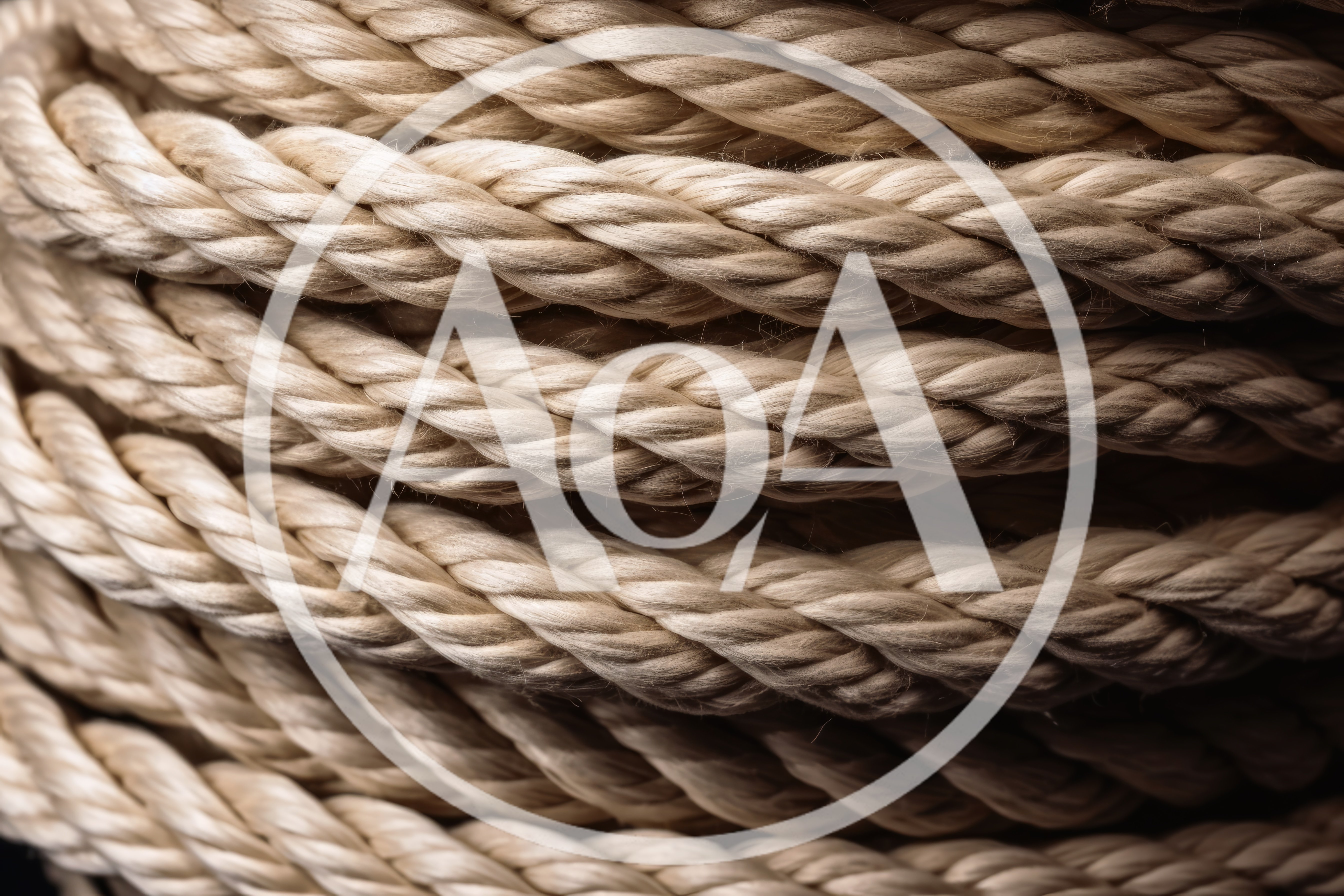 Coiled Thick Natural Fiber Rope Texture