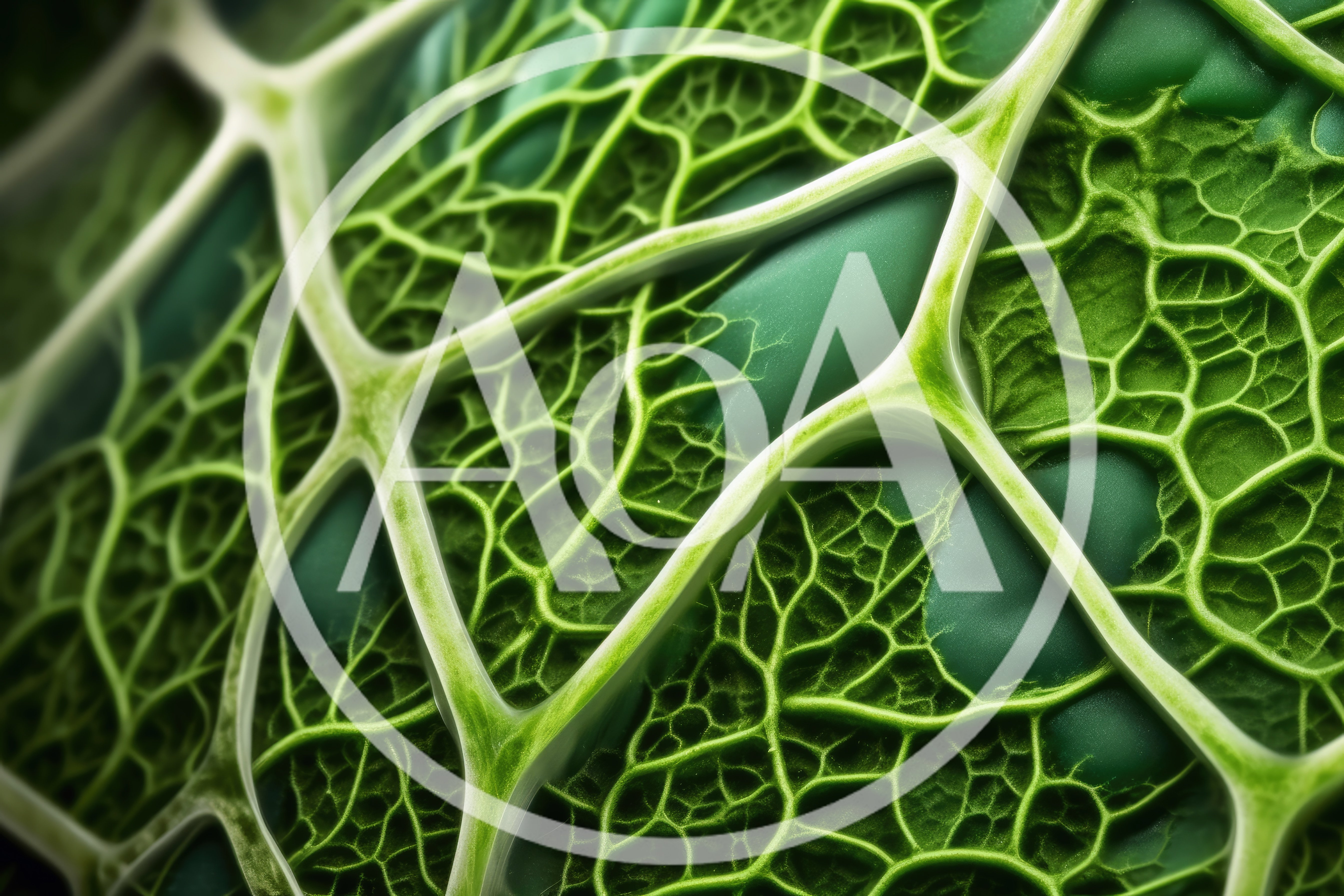 Macro View Of Intricate Green Leaf Vein Structure