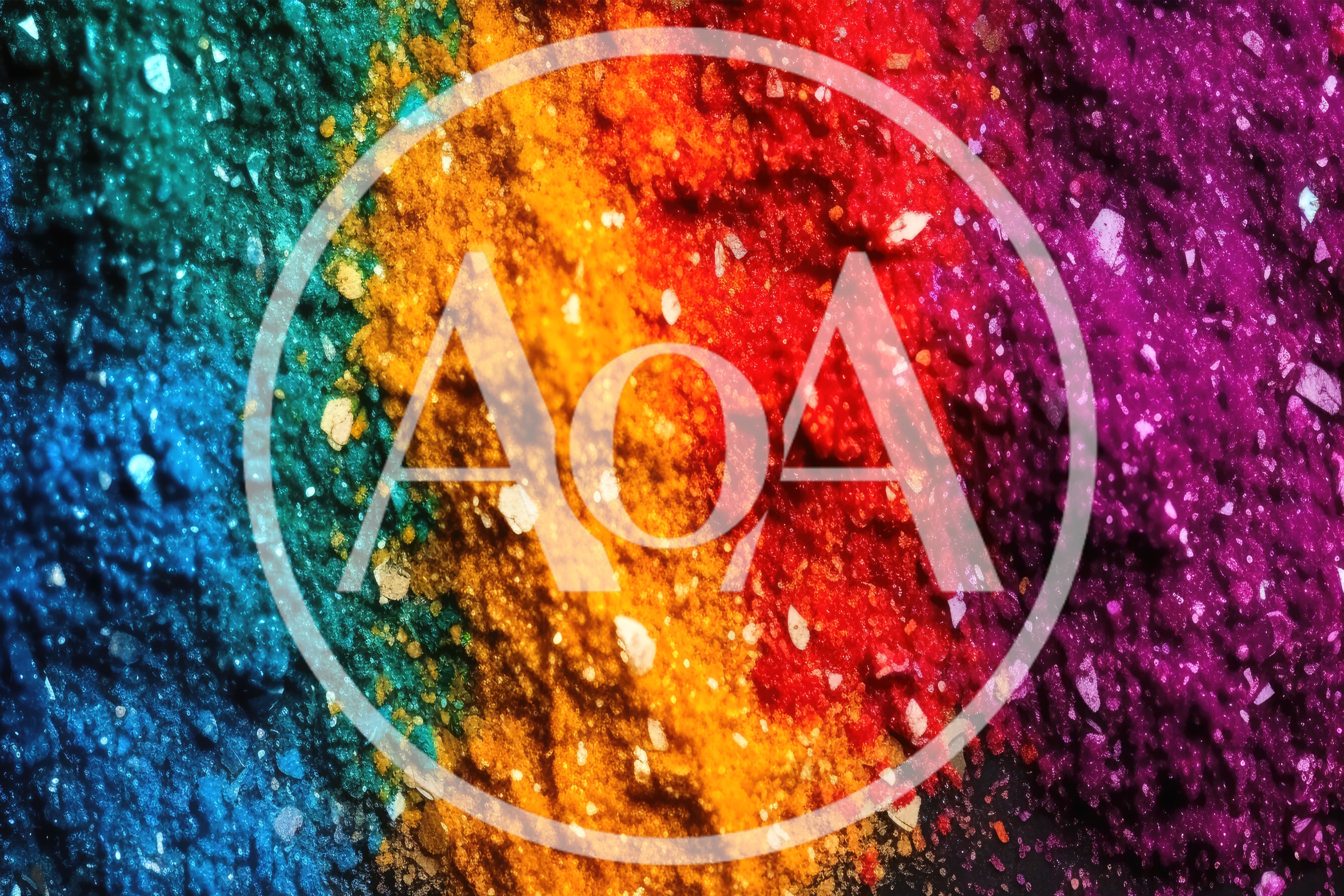 Vibrant Rainbow Colored Cosmetic Pigment Powder Texture