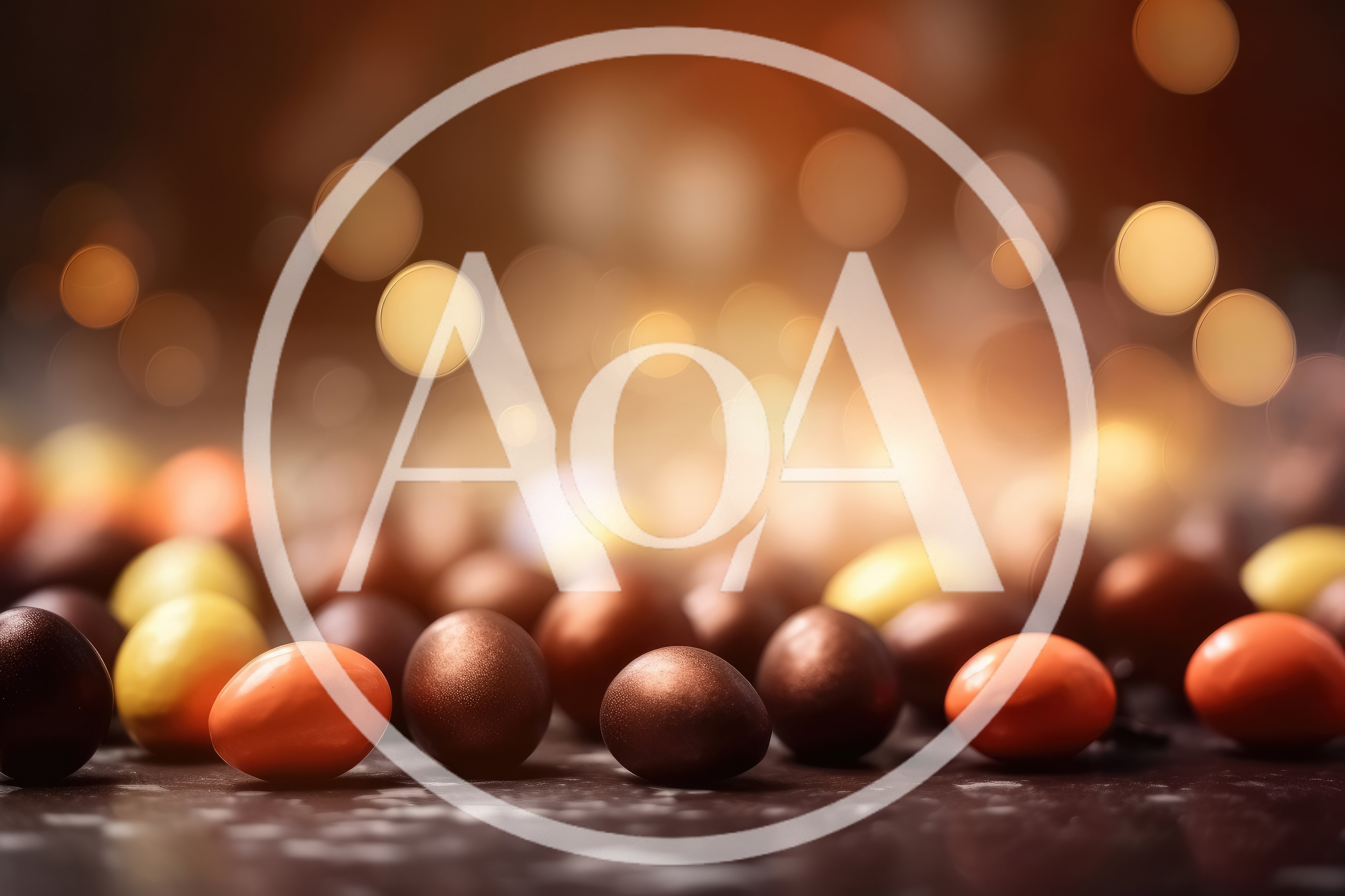 Assorted Chocolate Easter Eggs On Dark Surface