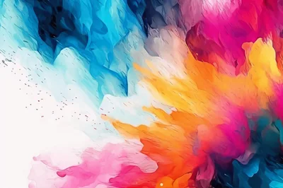 Abstract Colorful Watercolor Paint Splash Background