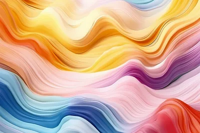 Abstract Fluid Waves With Vibrant Gradient Colors