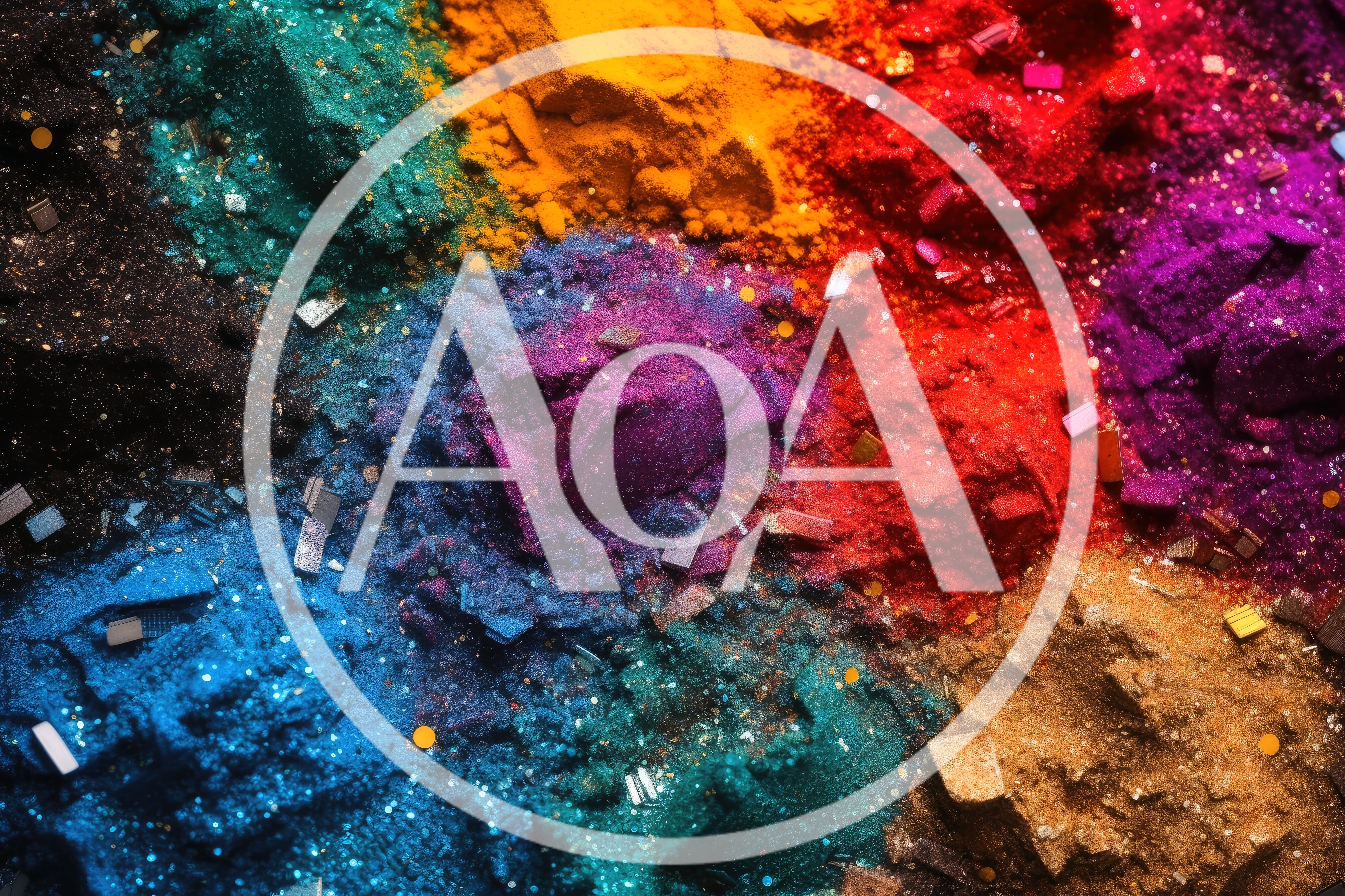 Vibrant Multicolored Cosmetic Pigment Powder Piles