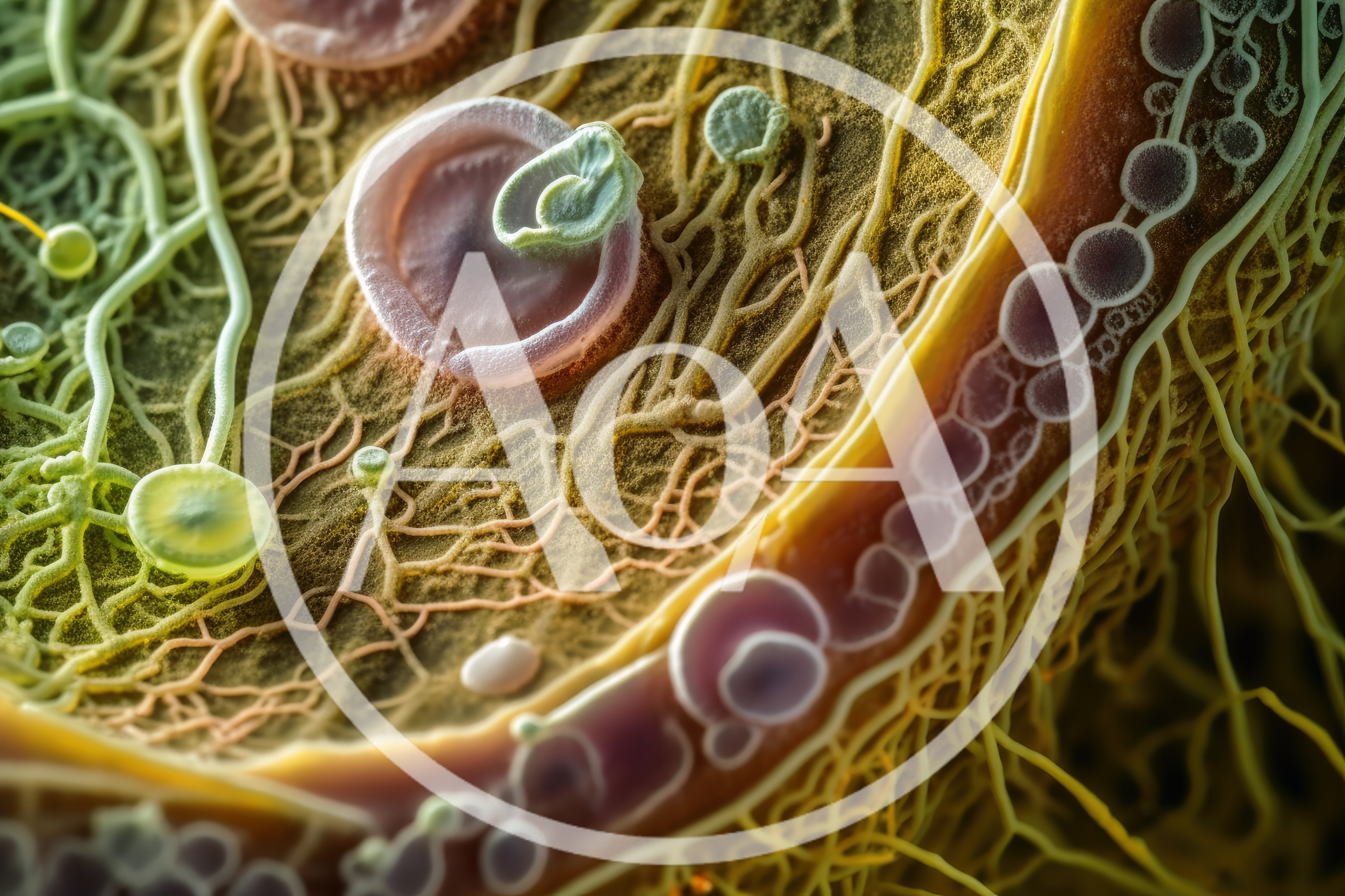 Microscopic View Of Cellular Biological Structures