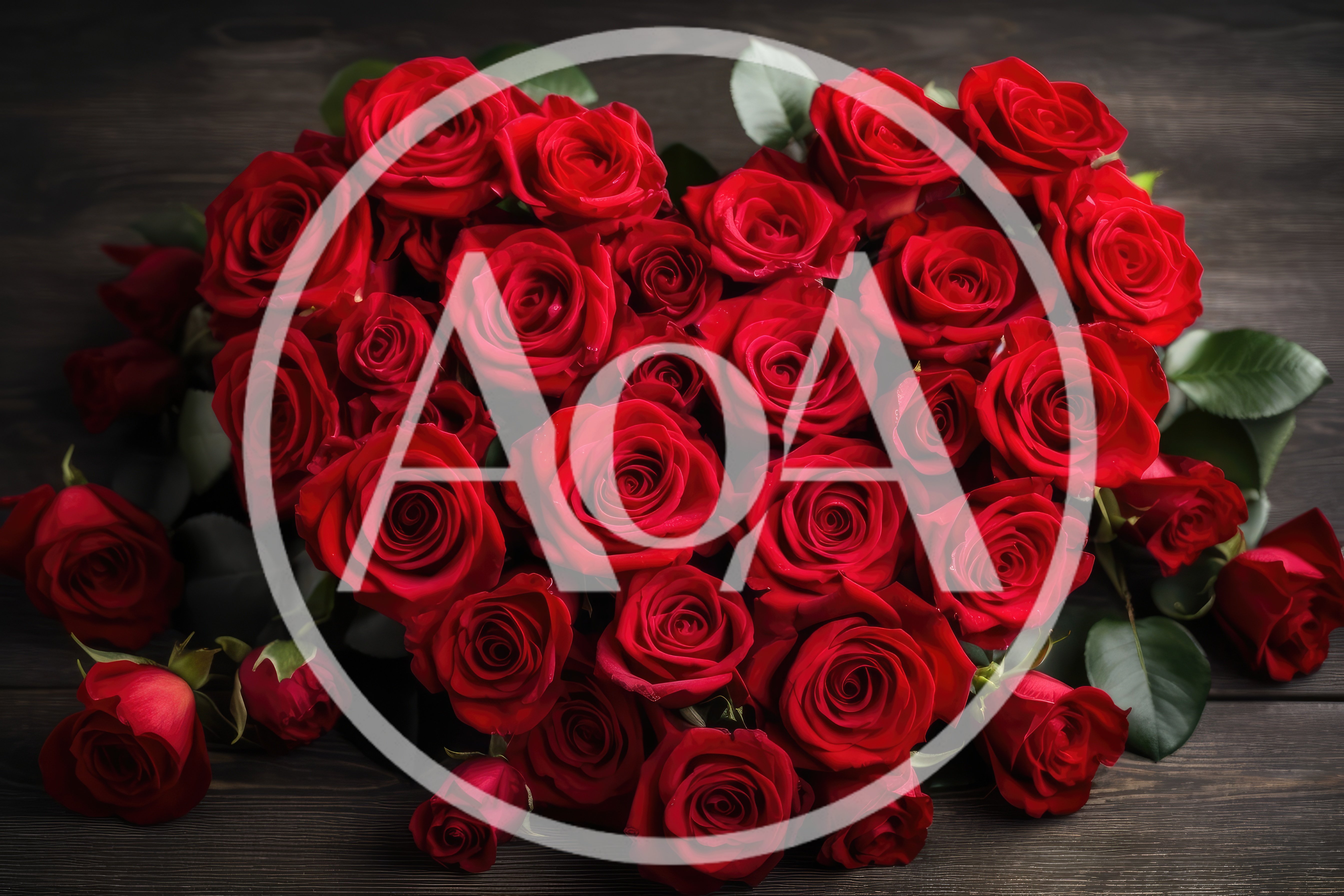 Heart Shaped Arrangement Of Vibrant Red Roses