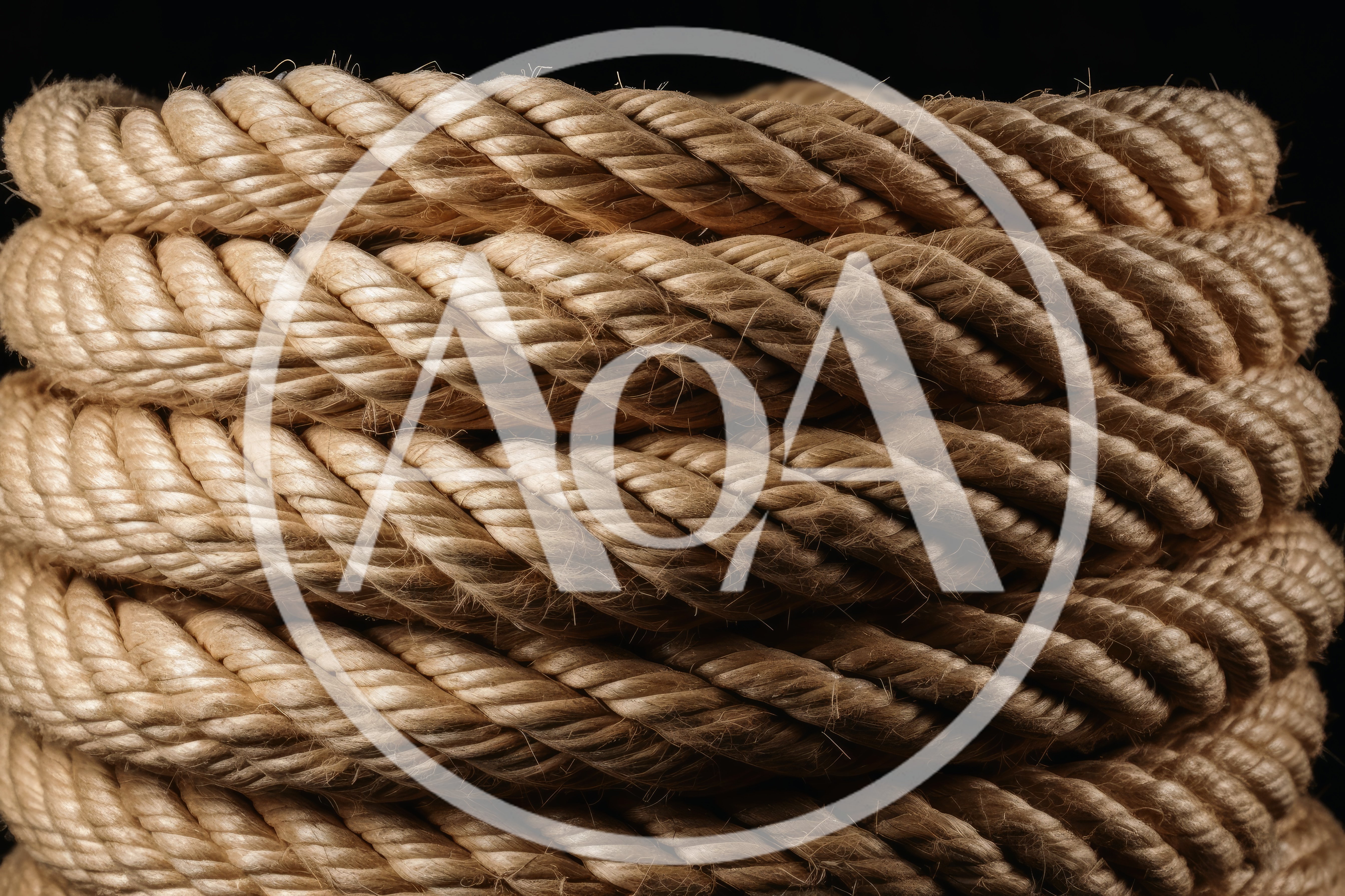 Coiled Thick Natural Fiber Rope Texture