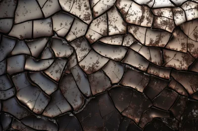Abstract Cracked Metallic Surface Texture