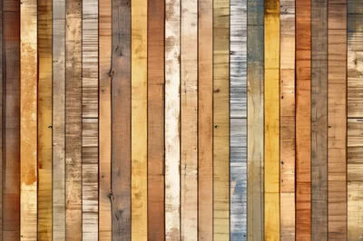 Vertical Wooden Planks With Varied Natural Textures