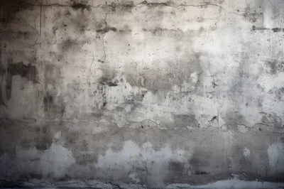 Weathered Concrete Wall With Cracks And Stains