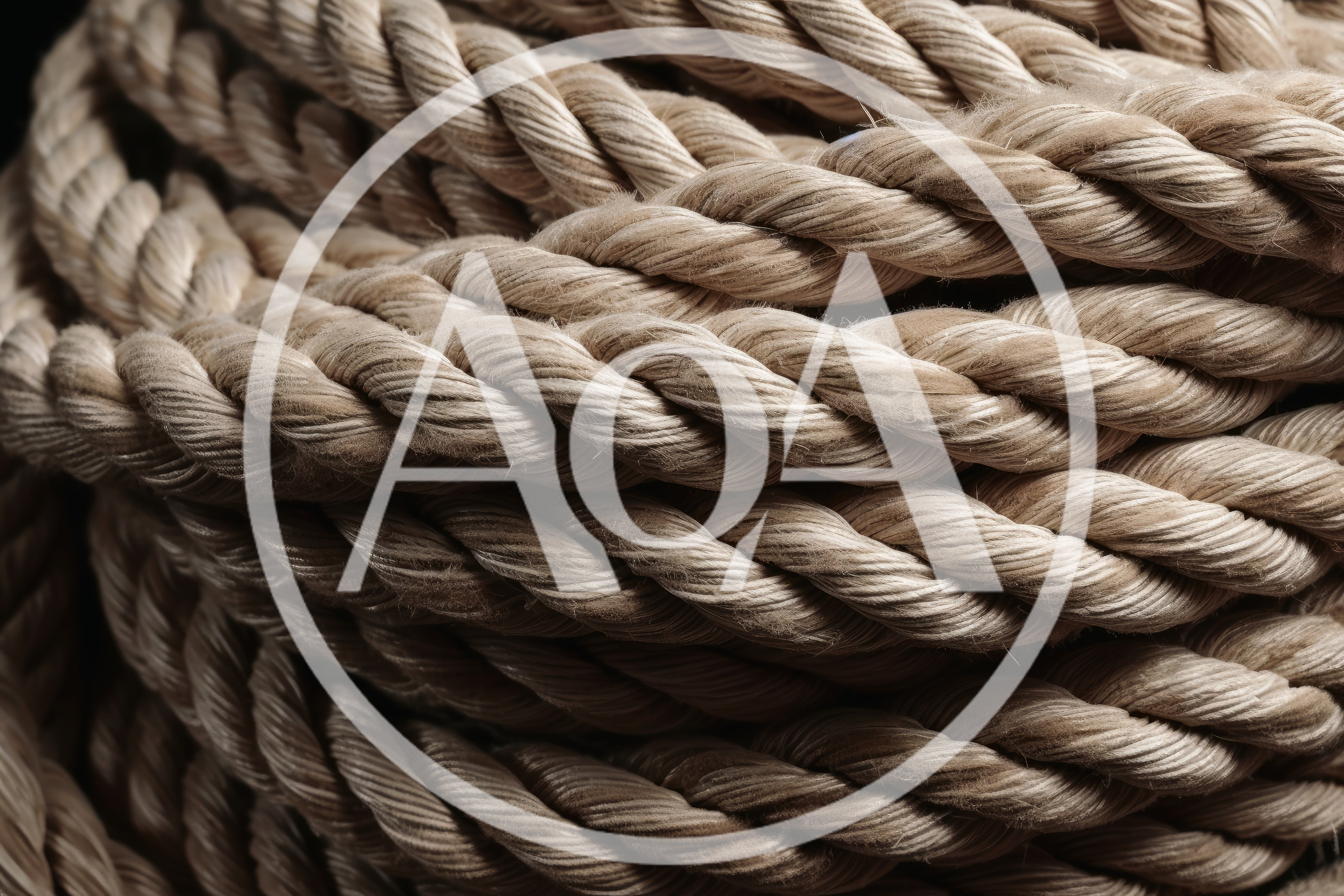 Coiled Thick Natural Fiber Rope Texture