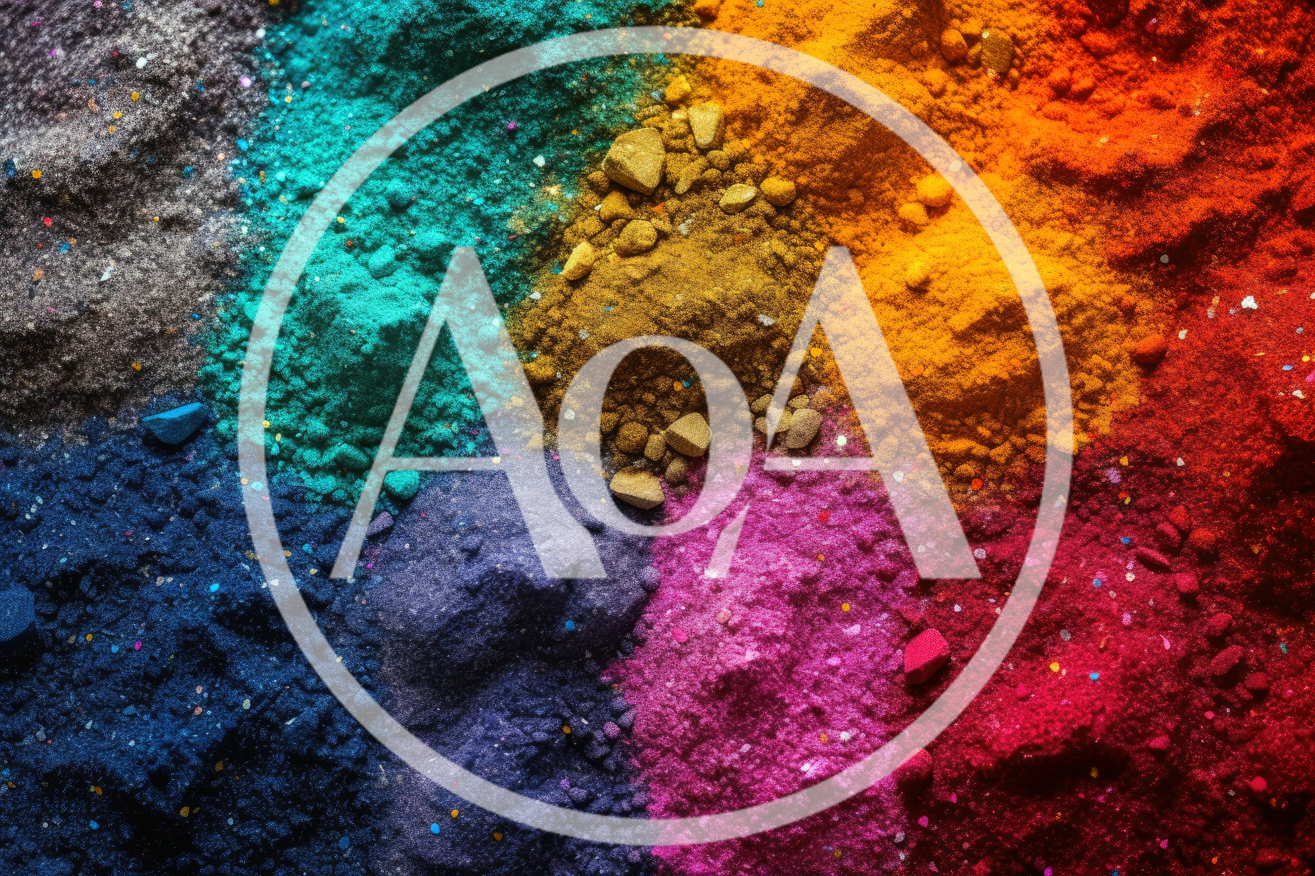 Vibrant Colored Pigment Powder Piles Arranged In A Circle