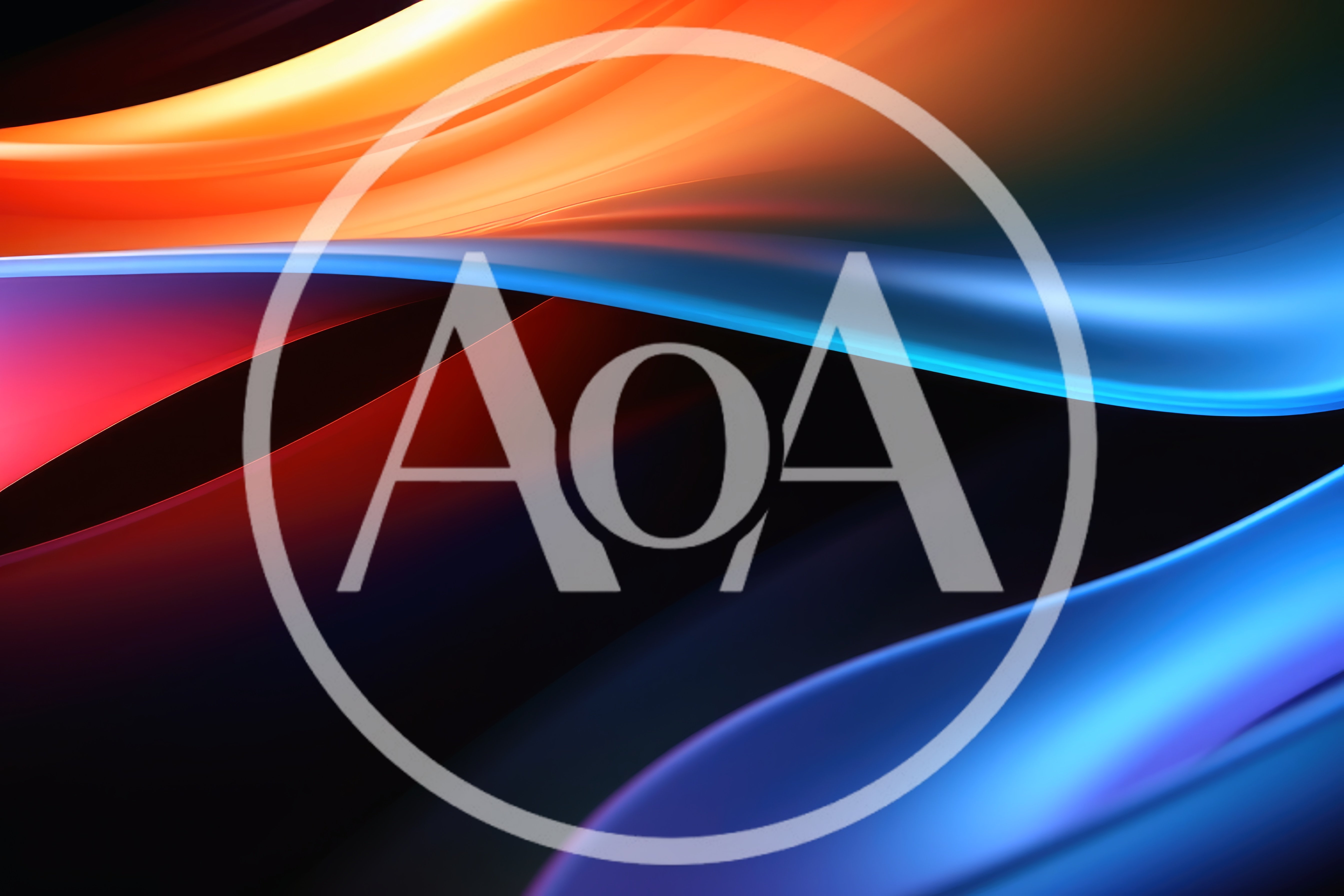 Abstract Fluid Waves With Vibrant Orange And Blue Gradients