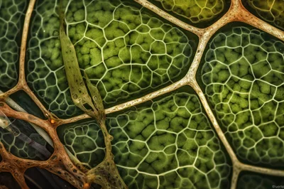 Macro View of Intricate Leaf Vein Structure