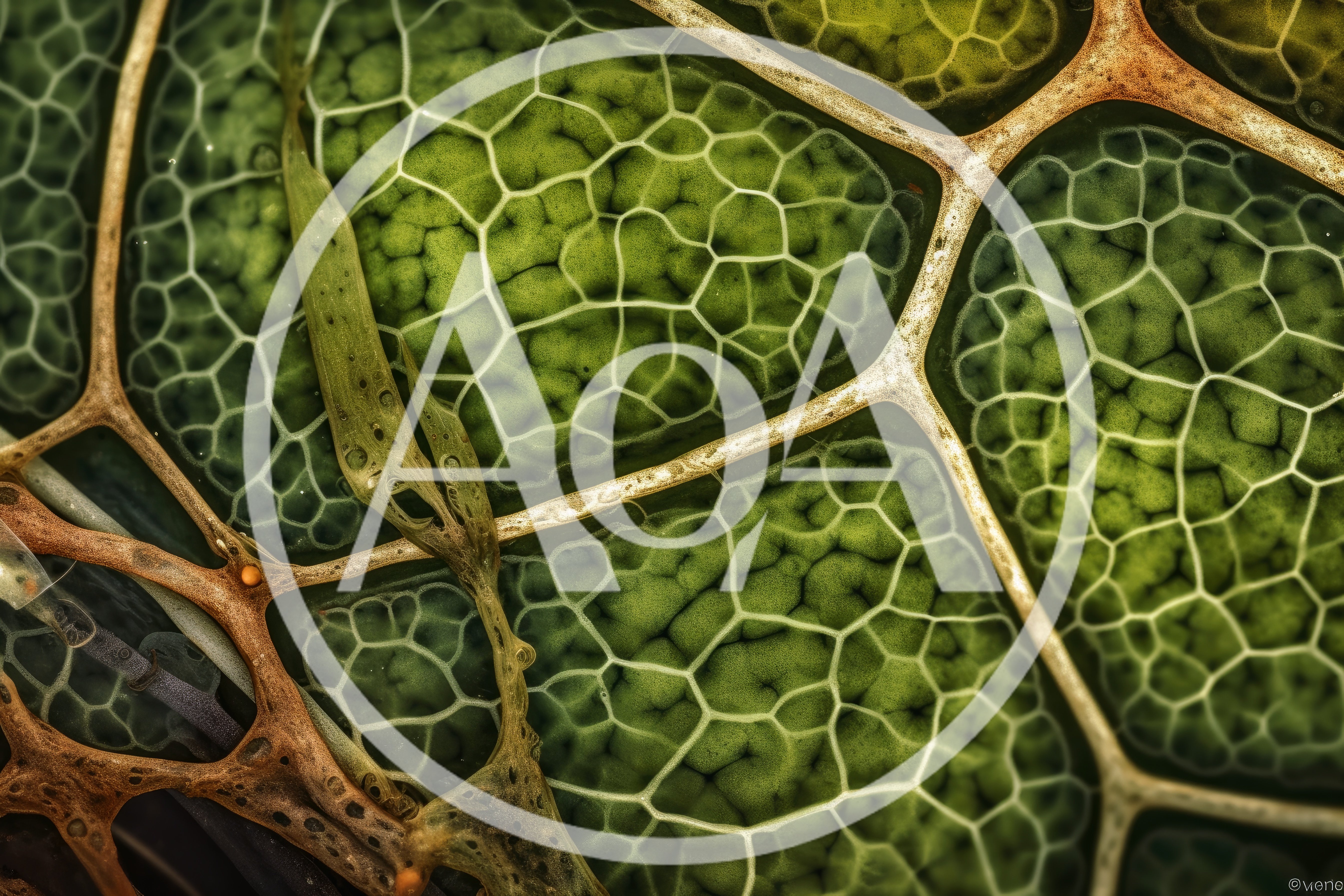 Macro View of Intricate Leaf Vein Structure