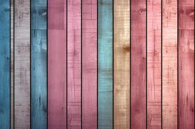 Vertical Multicolored Wooden Planks Background Texture