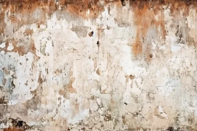 Weathered Concrete Wall With Peeling Paint Texture