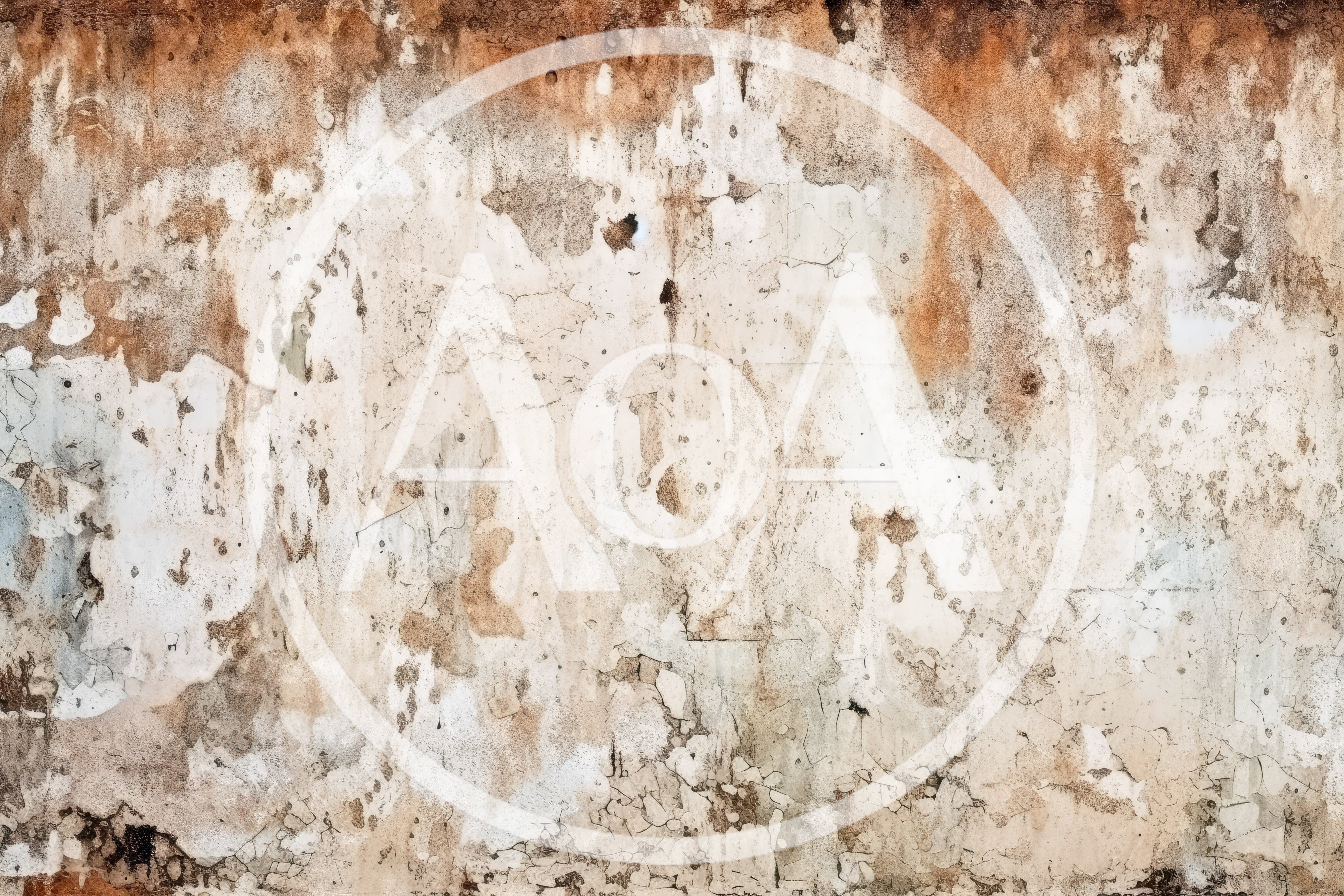 Weathered Concrete Wall With Peeling Paint Texture