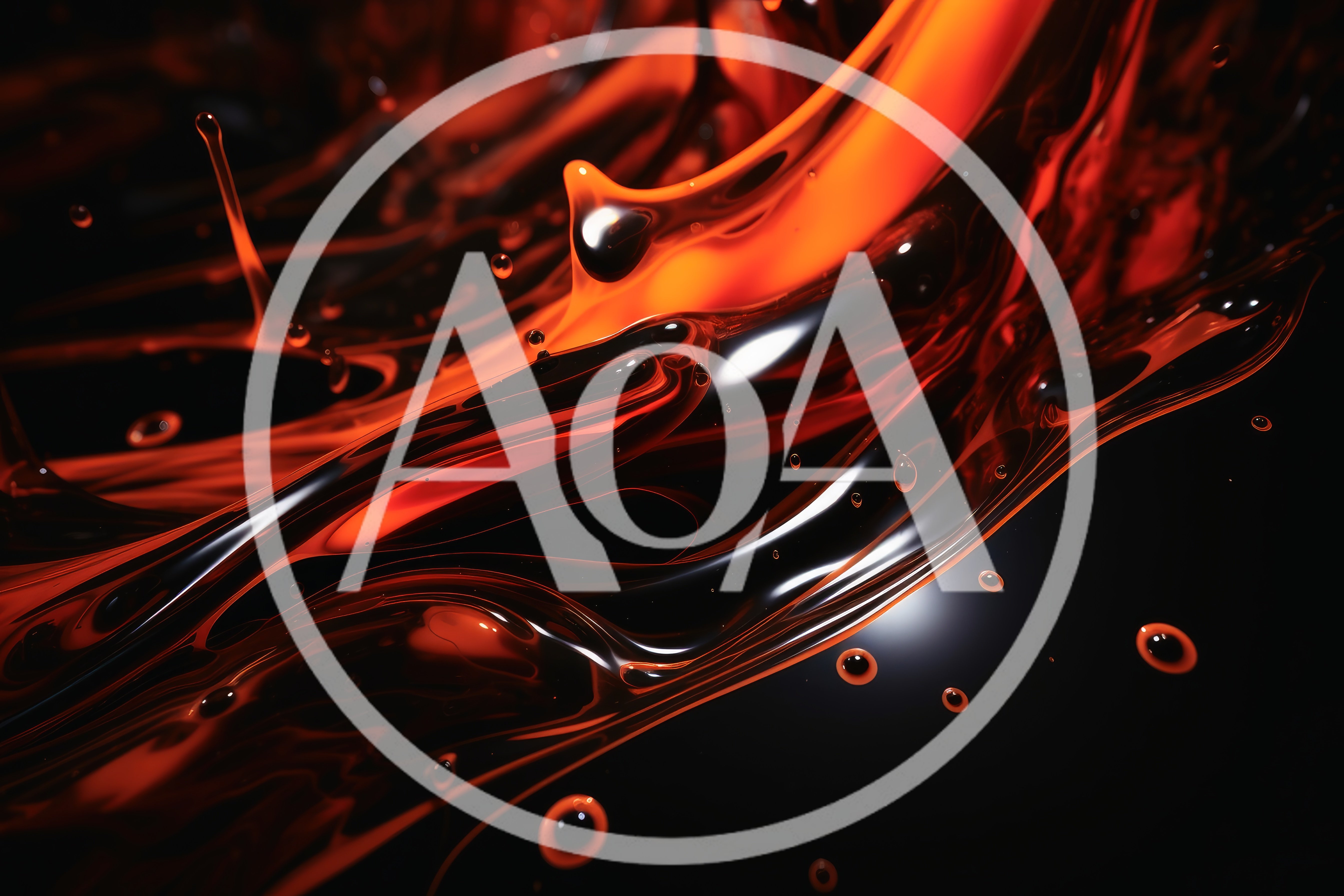 Abstract Liquid Flowing With Red And Black Tones