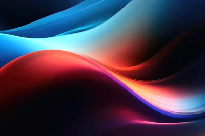 Abstract Fluid Waves With Vibrant Gradient Colors