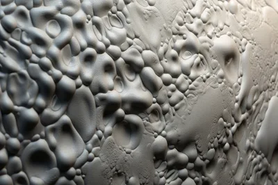 Abstract 3D Relief Surface With Organic Bubbled Texture