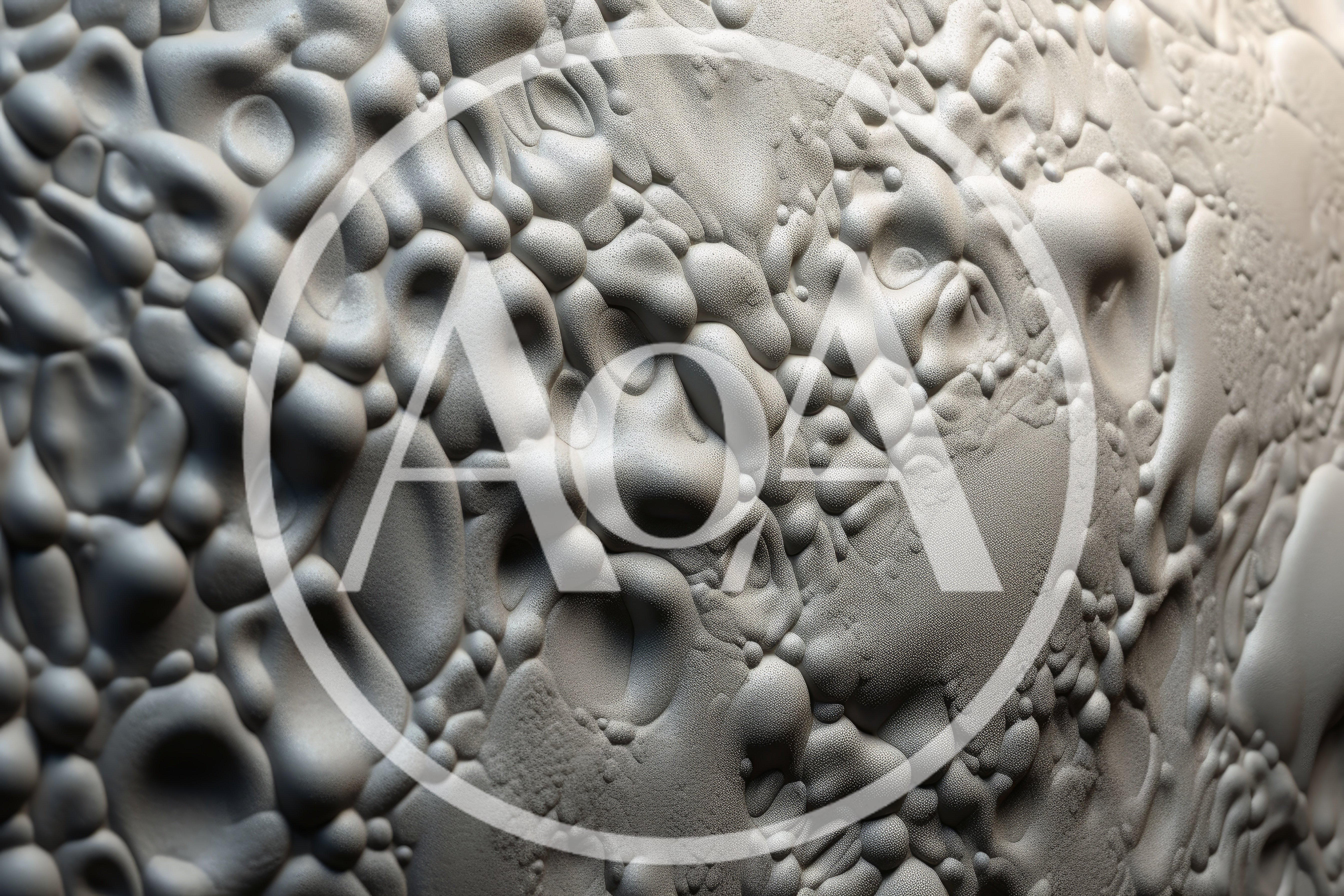 Abstract 3D Relief Surface With Organic Bubbled Texture