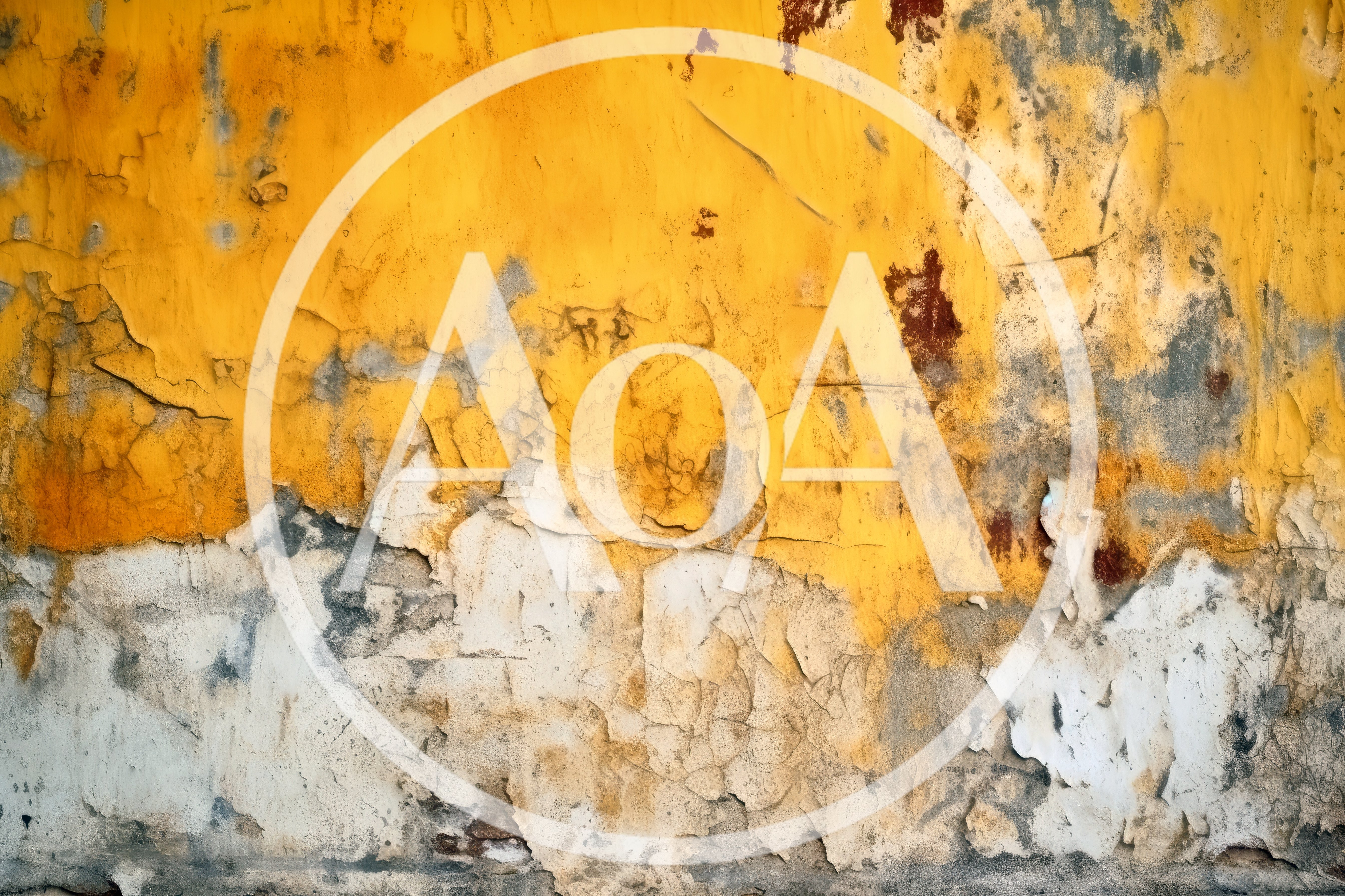 Weathered Yellow Painted Concrete Wall Texture