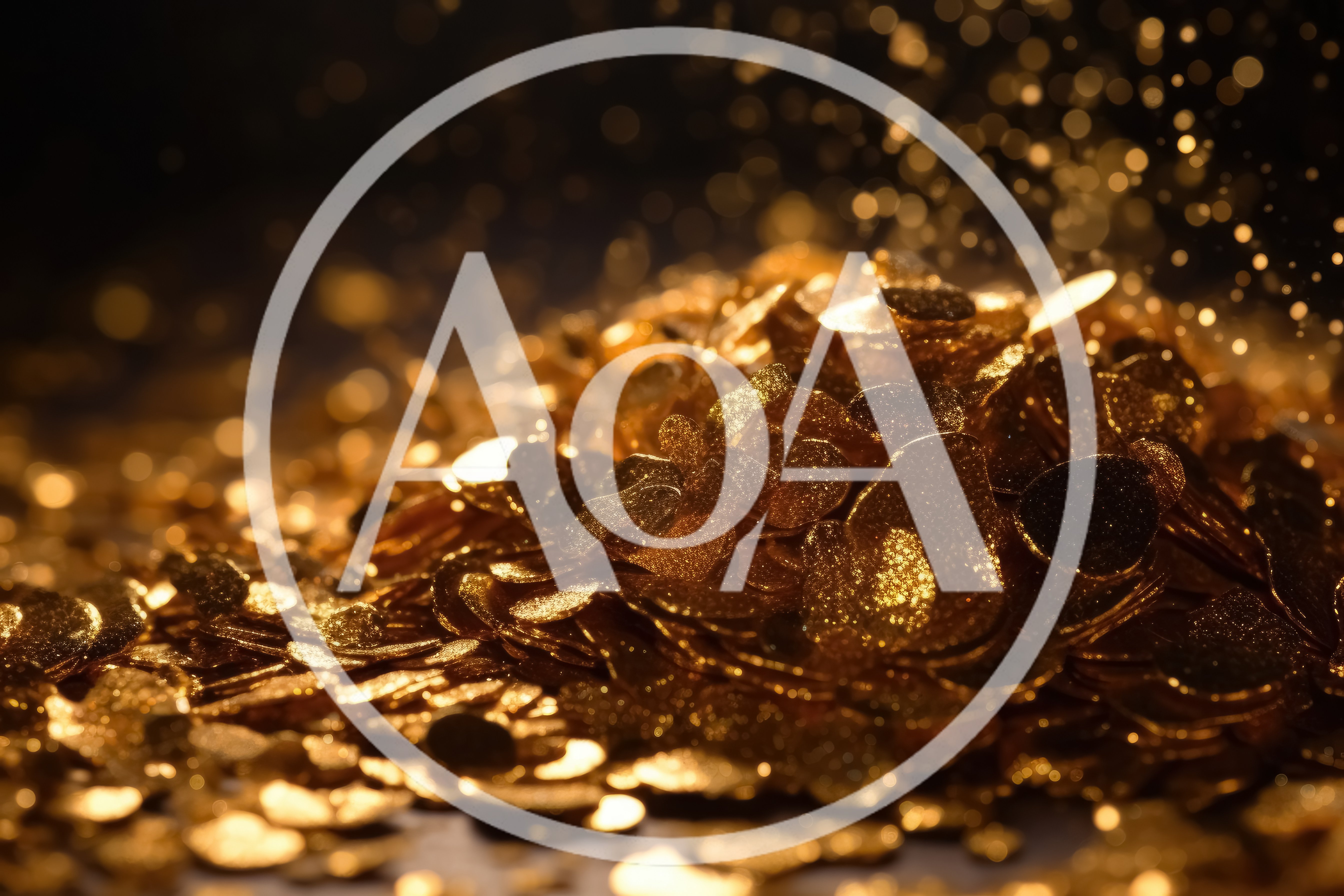 Pile Of Sparkling Gold Glitter Particles