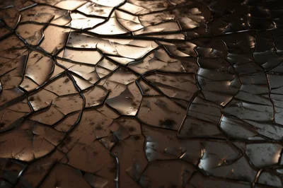 Close Up Of Cracked Dry Earth Texture