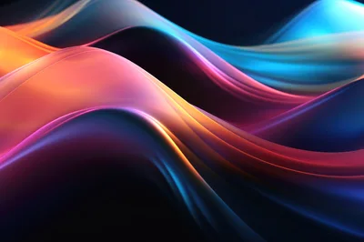 Abstract Fluid Waves With Vibrant Gradient Colors