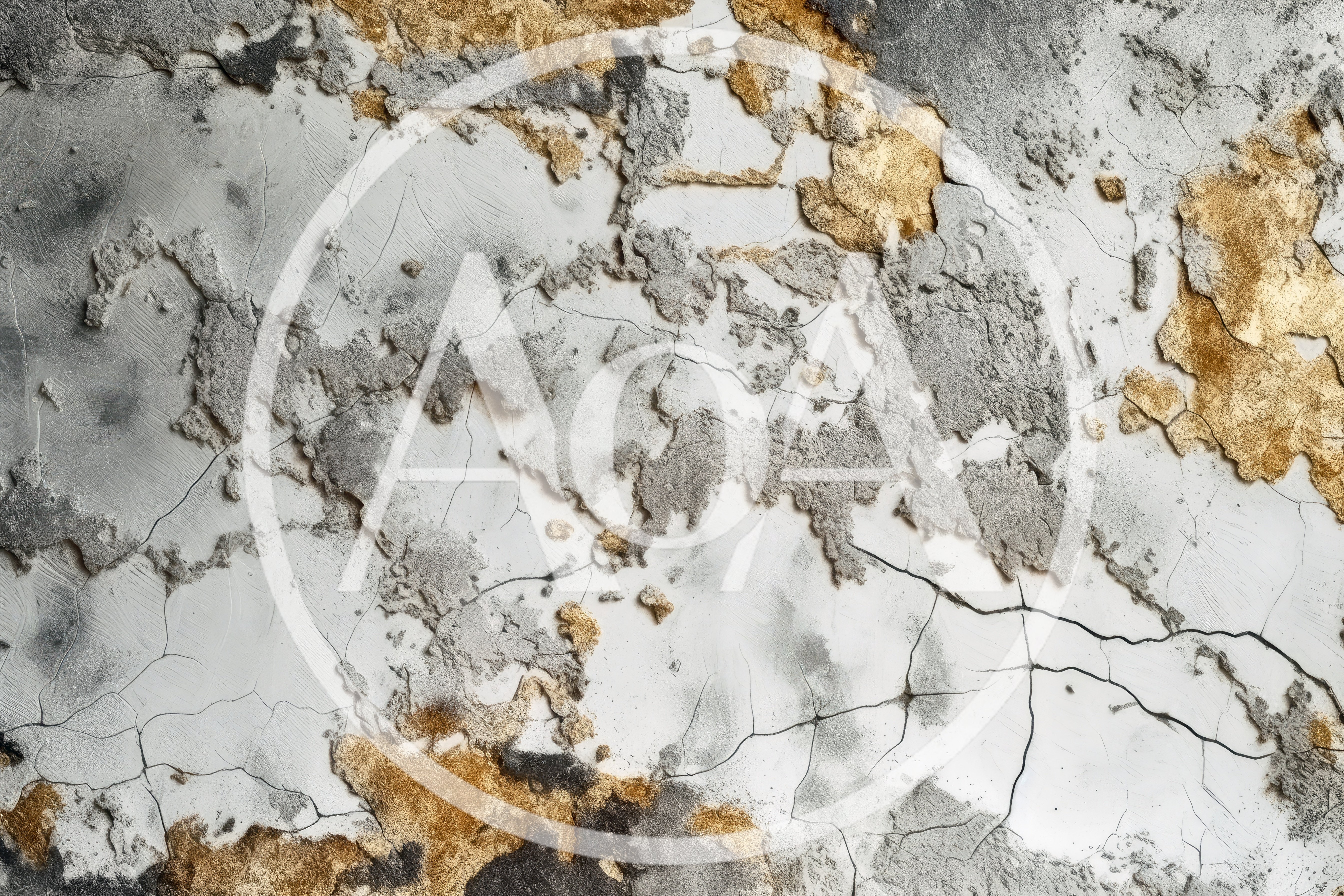 Weathered Concrete Wall With Peeling Paint Texture