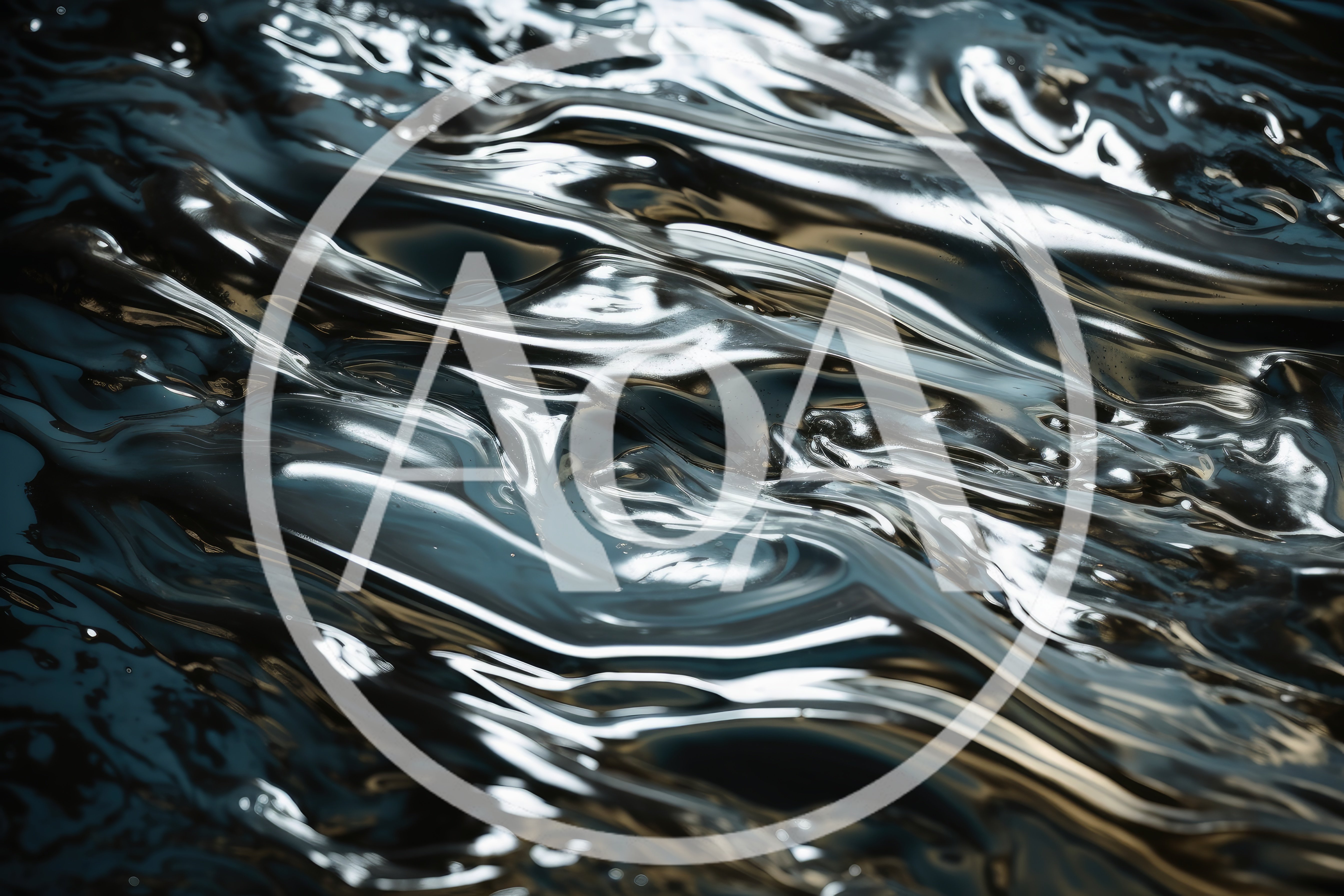 Abstract Liquid Metal Surface Flowing Texture