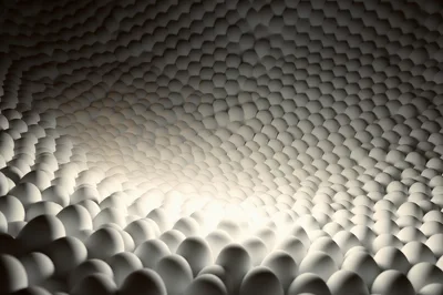 Abstract 3D Pattern Of White Spheres