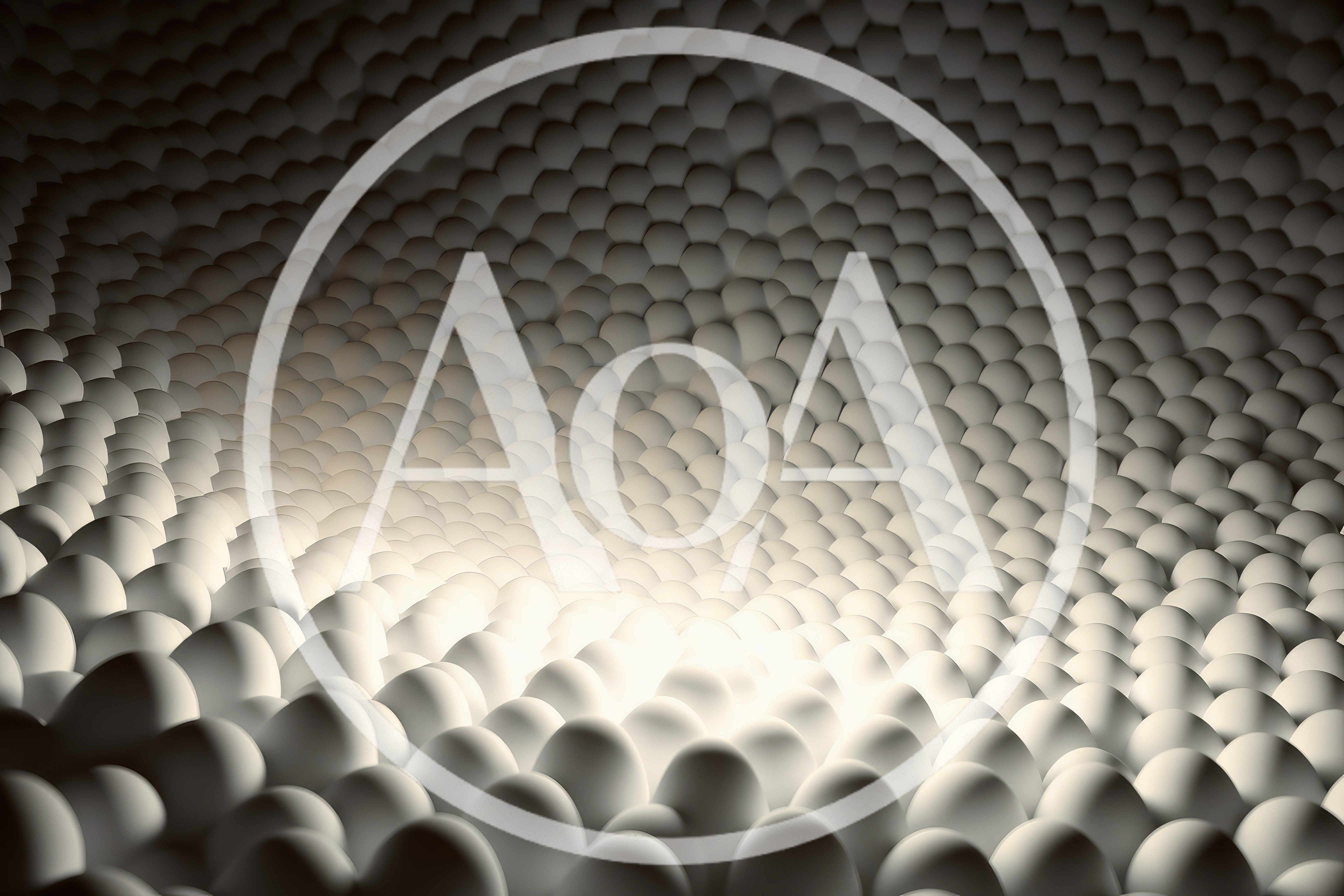 Abstract 3D Pattern Of White Spheres