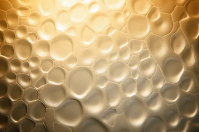 Abstract Golden Metallic Bubble Texture Background