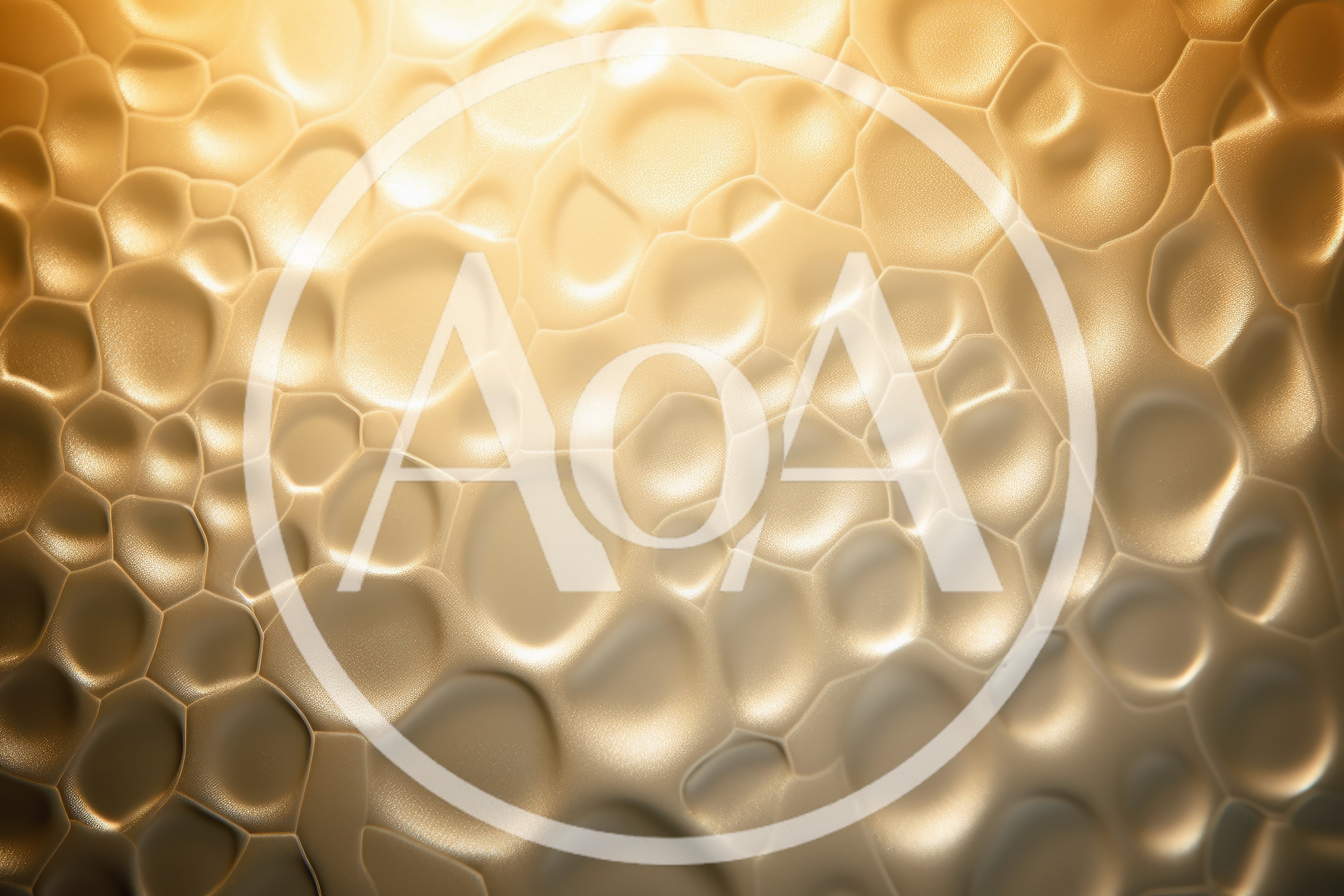 Abstract Golden Metallic Bubble Texture Background