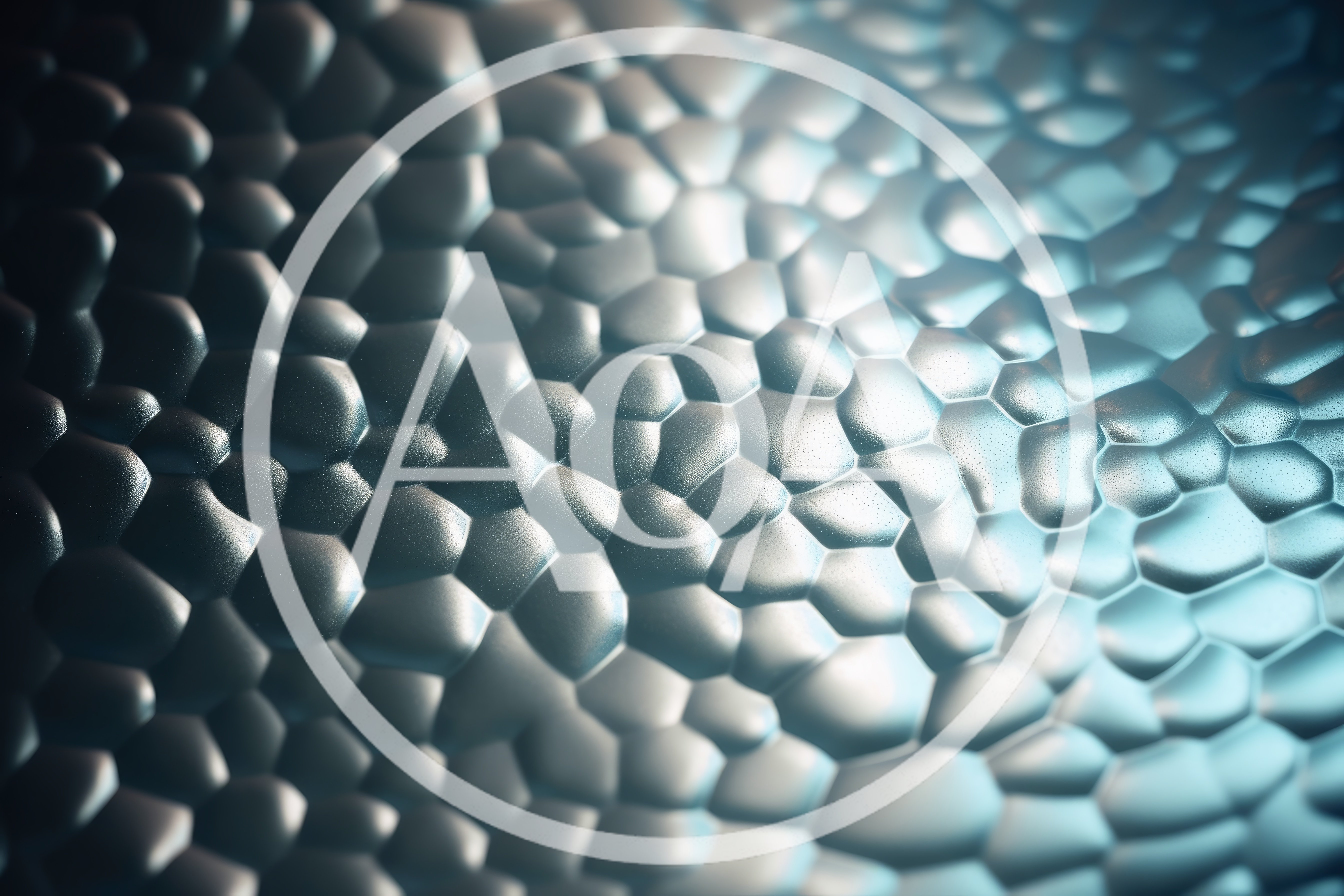 Abstract Metallic Hexagonal Cellular Surface Texture