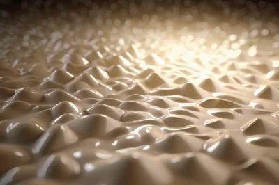 Abstract Liquid Surface With Soft Golden Lighting